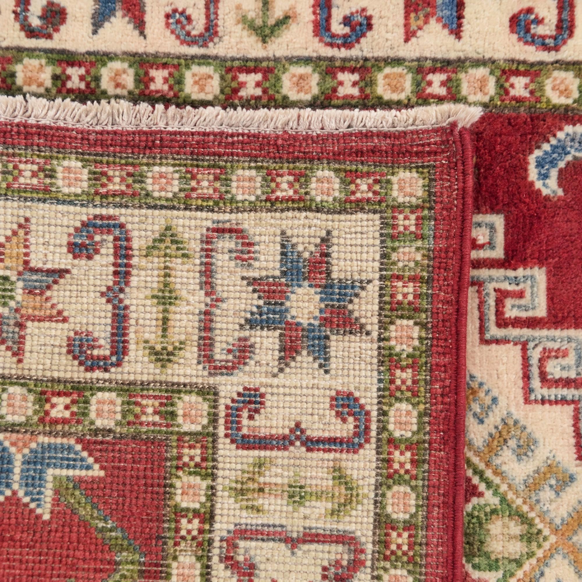 80cm x 125cm anudado a mano Kazak Alfombra