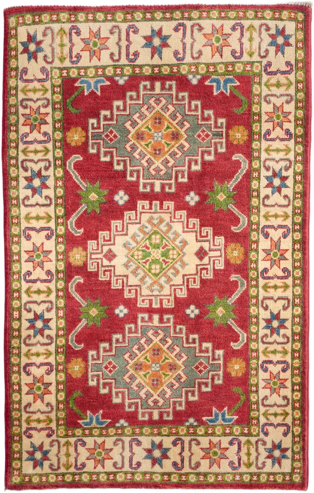 2' 7 x 4' 2 Hand Knotted Kazak Rug