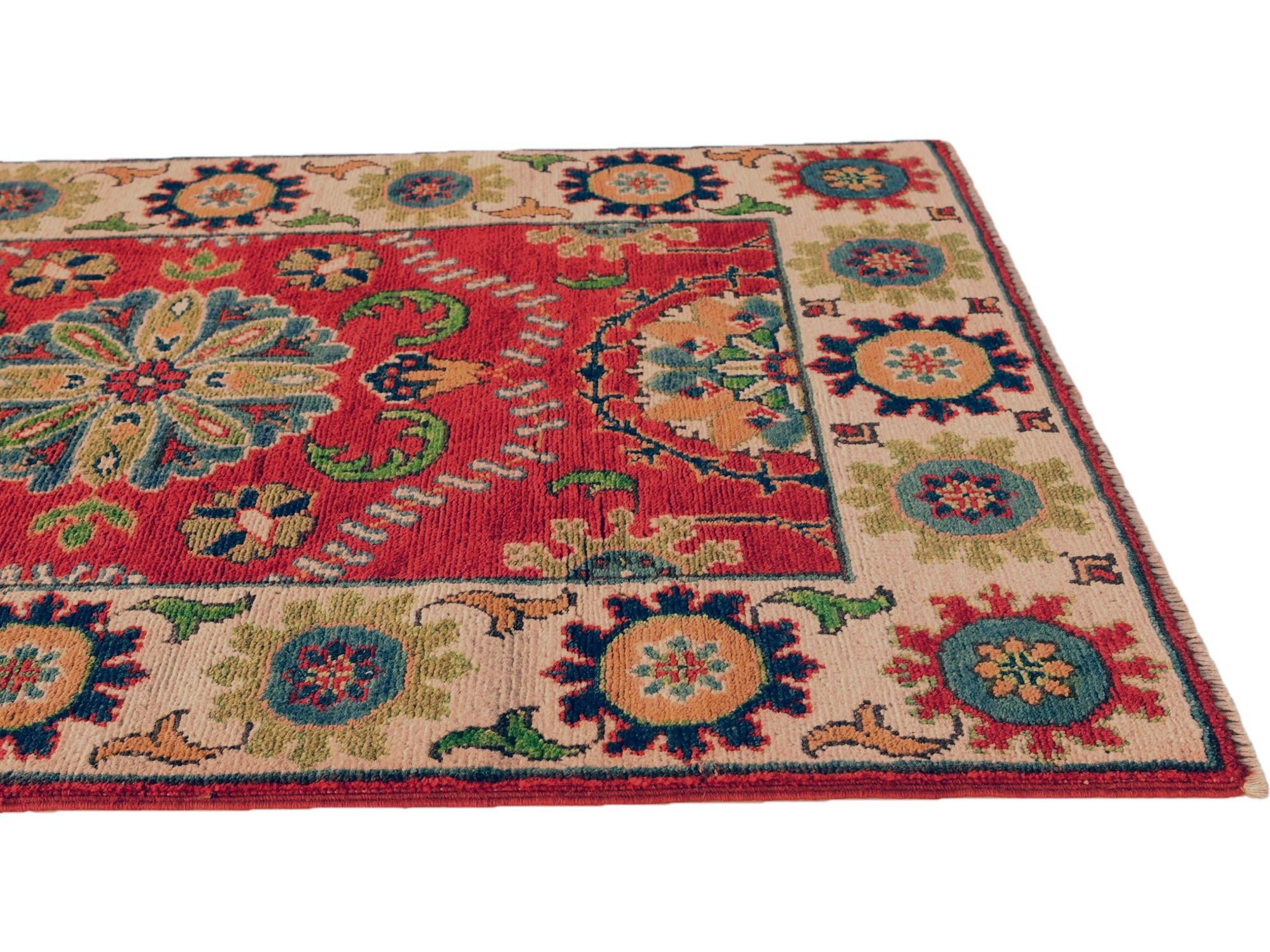 Detail image 6 of 10: 2' 8 x 4' 2 Hand Knotted Kazak Rug