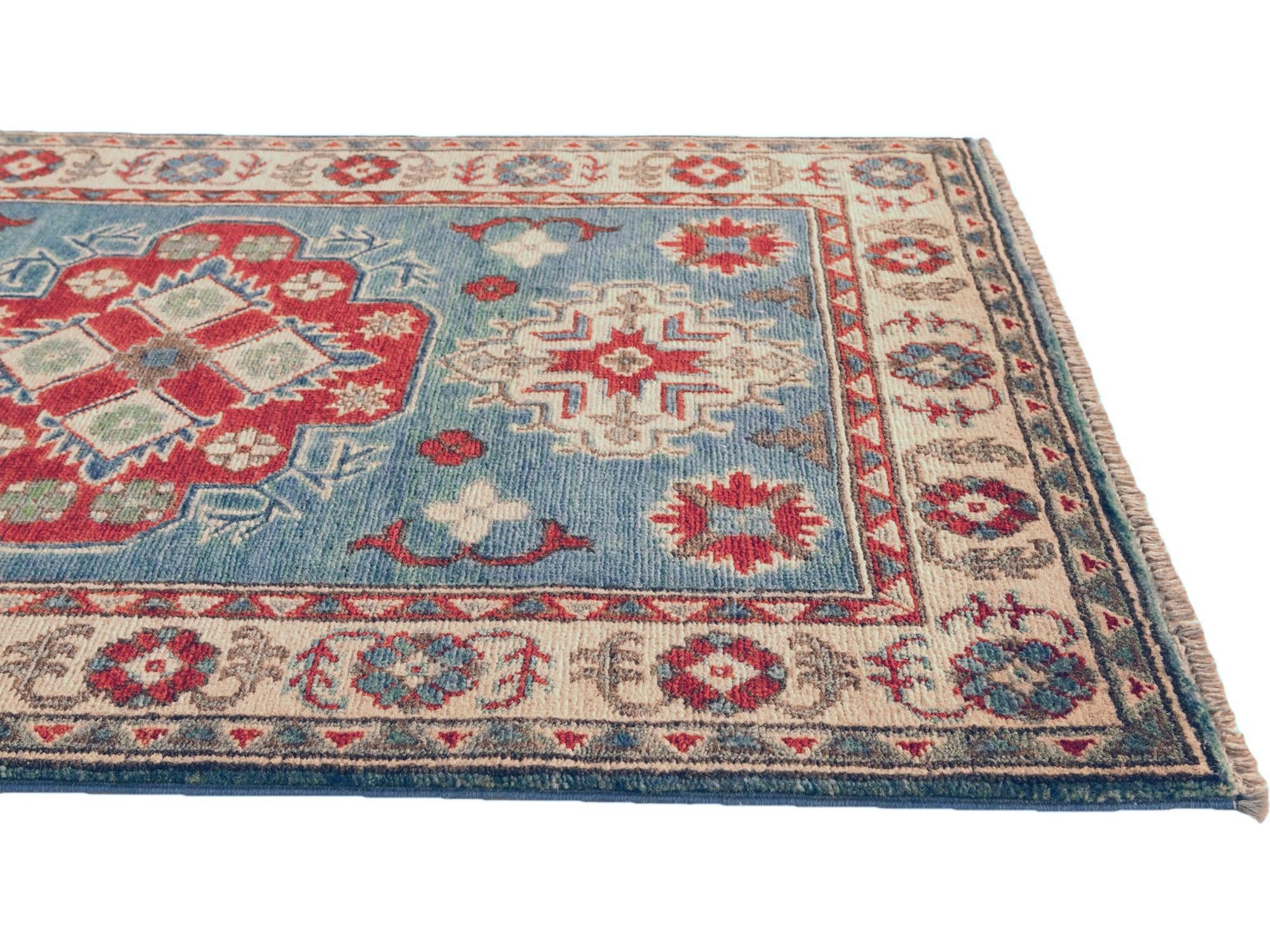 2' 7 x 4' Hand Knotted Kazak Rug