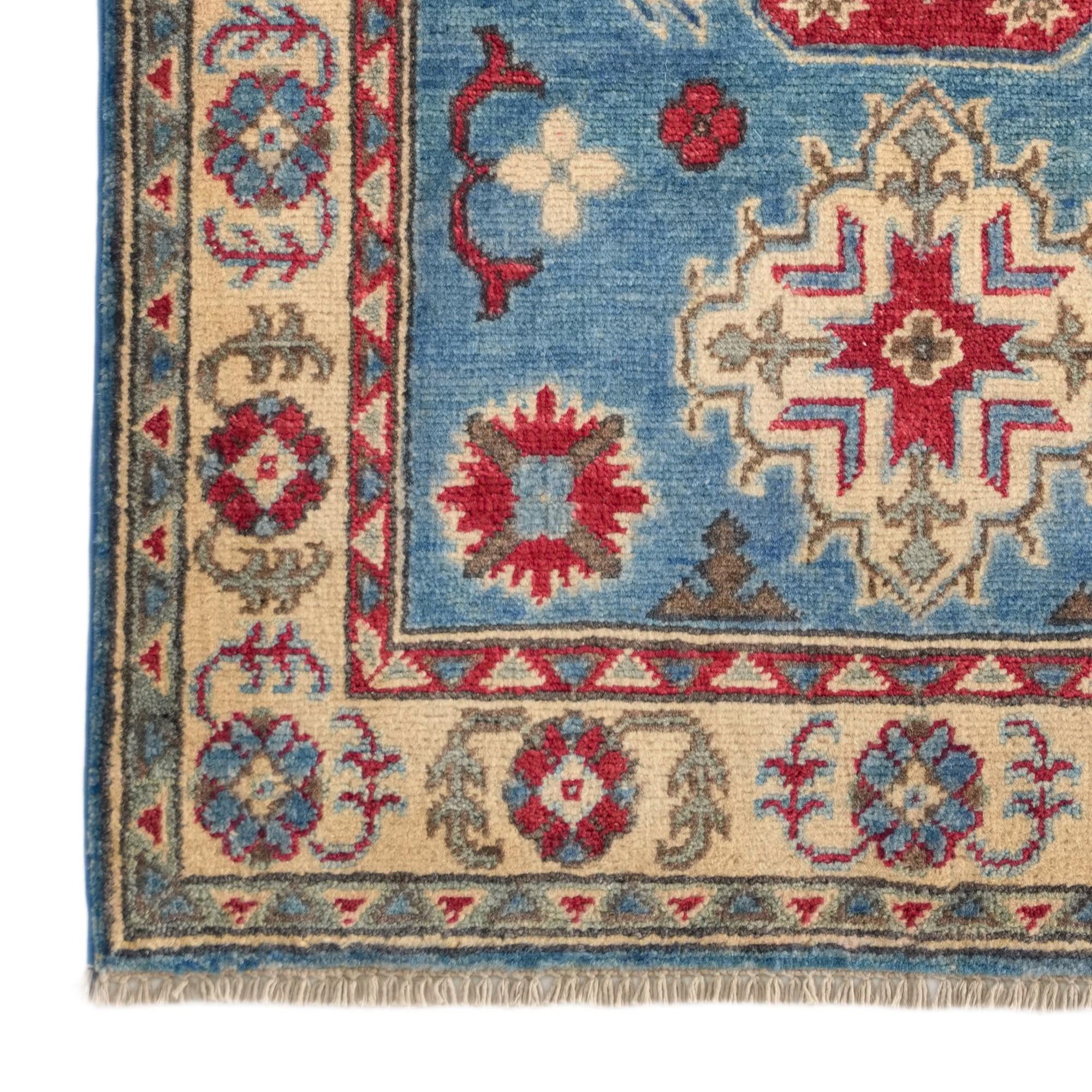 2' 7 x 4' Hand Knotted Kazak Rug