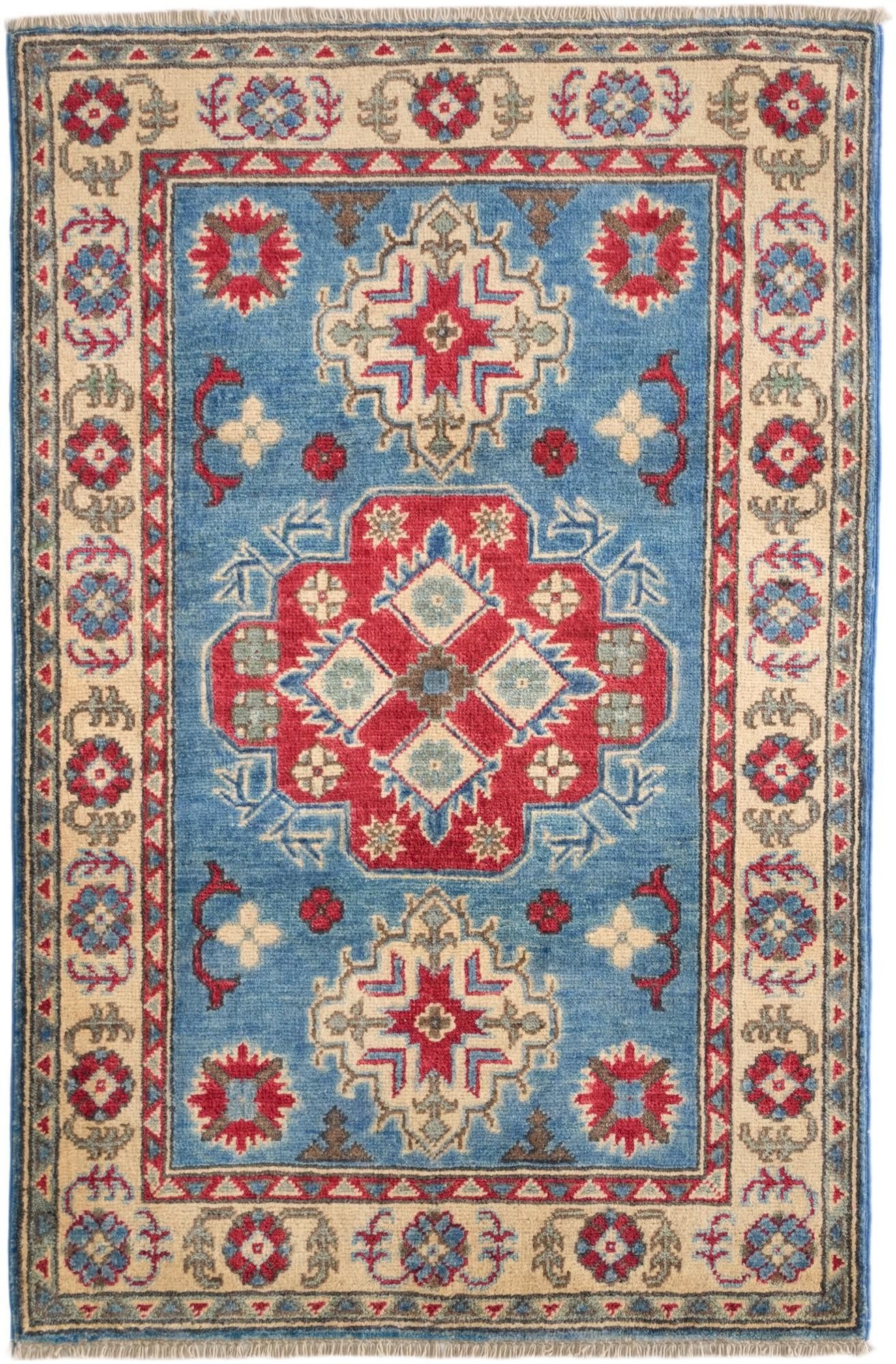 2' 7 x 4' Hand Knotted Kazak Rug