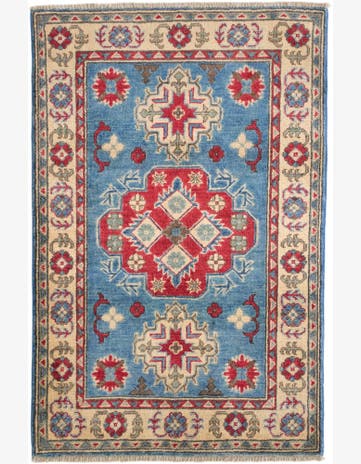 2' 7 x 4' Hand Knotted Kazak Rug