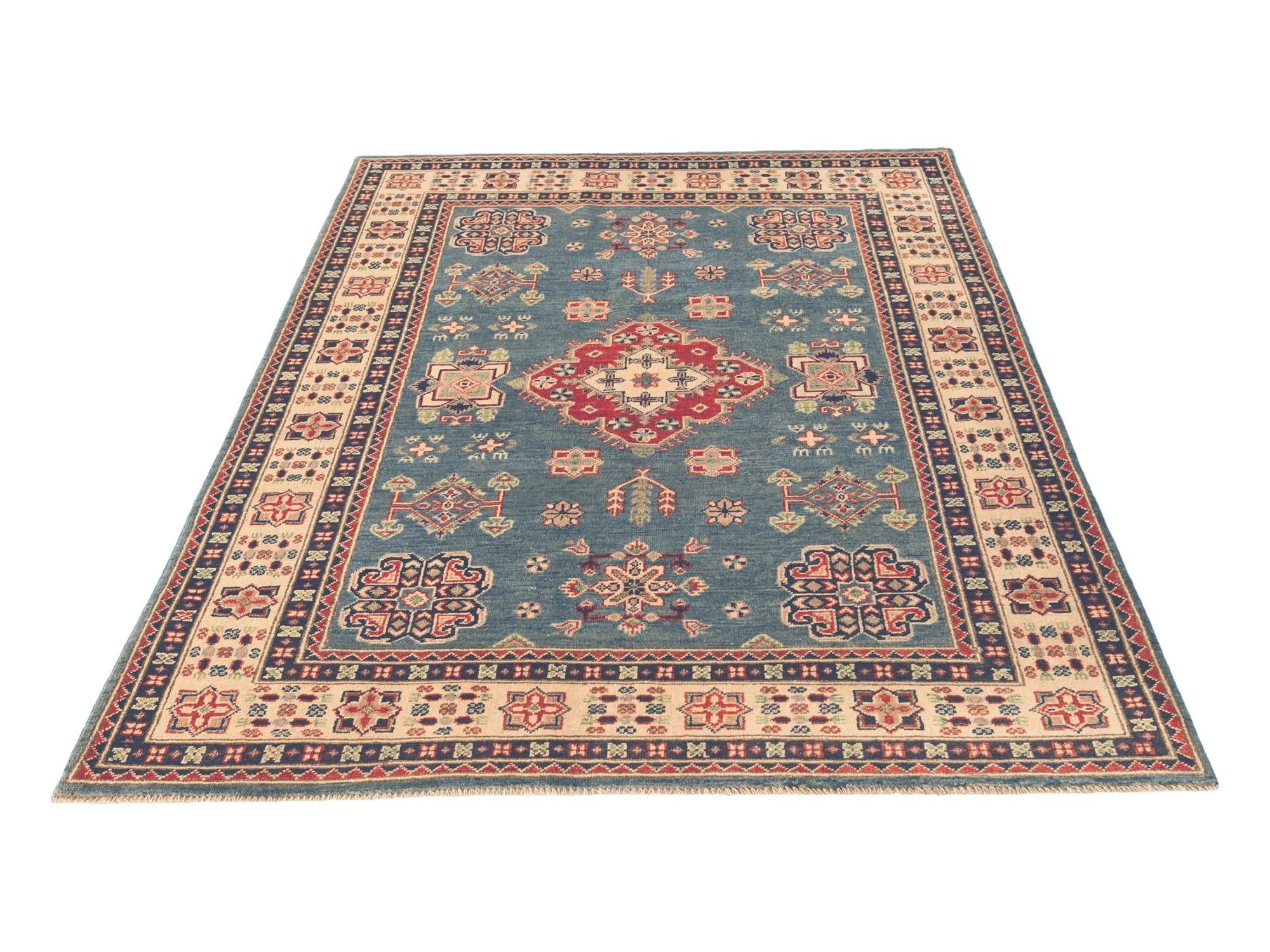 5' 2 x 6' 9 Hand Knotted Kazak Rug