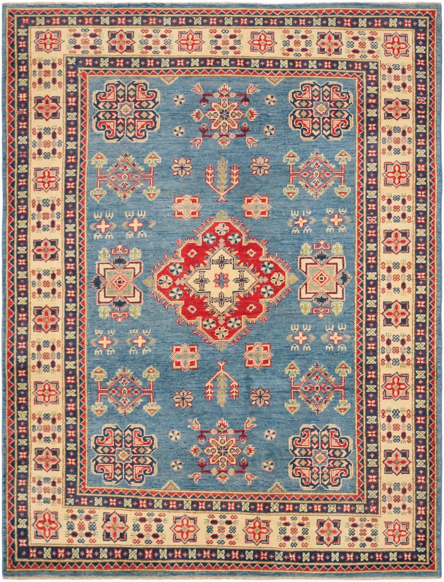 5' 2 x 6' 9 Hand Knotted Kazak Rug