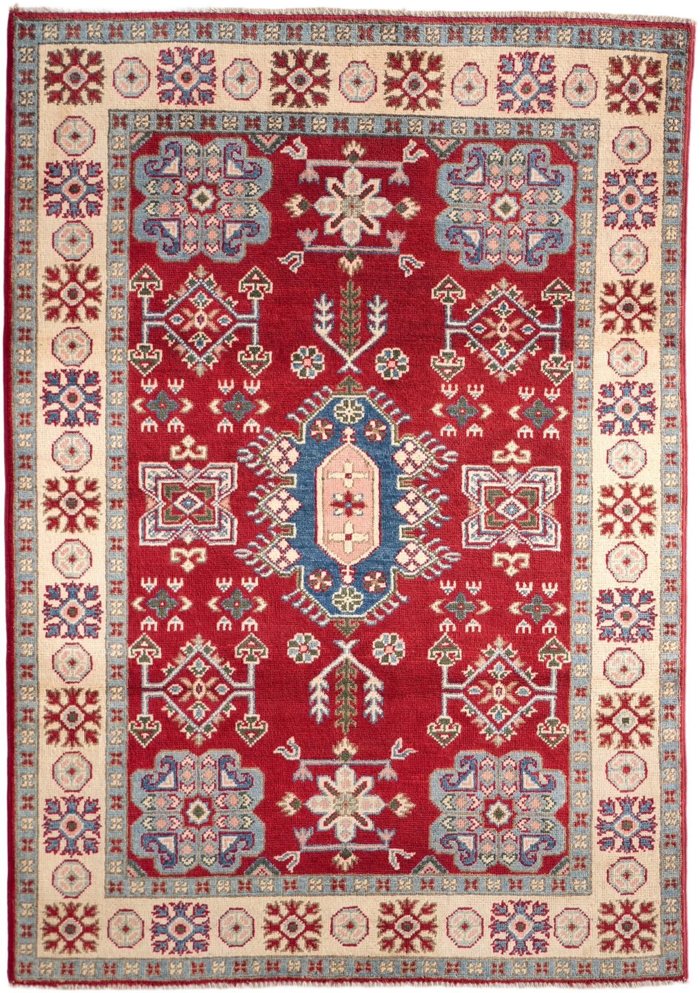 Detail image 2 of 12: 4' 1 x 5' 9 Hand Knotted Kazak Rug