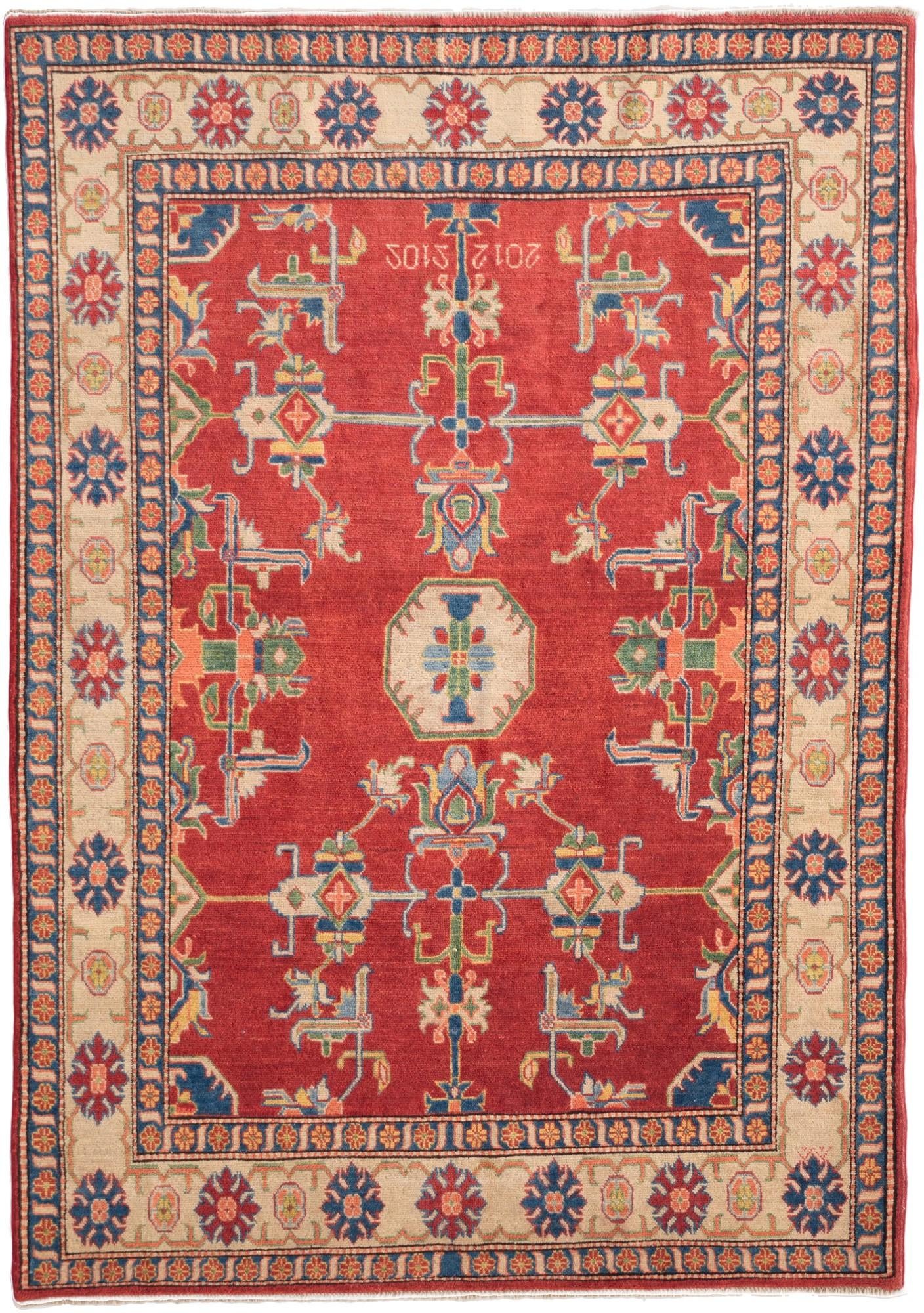 5' 9 x 8' 2 Hand Knotted Kazak Rug