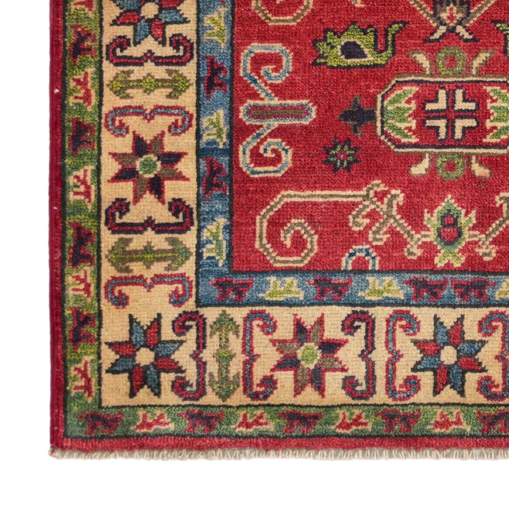 80cm x 120cm Handgeknüpft Kazak Teppich