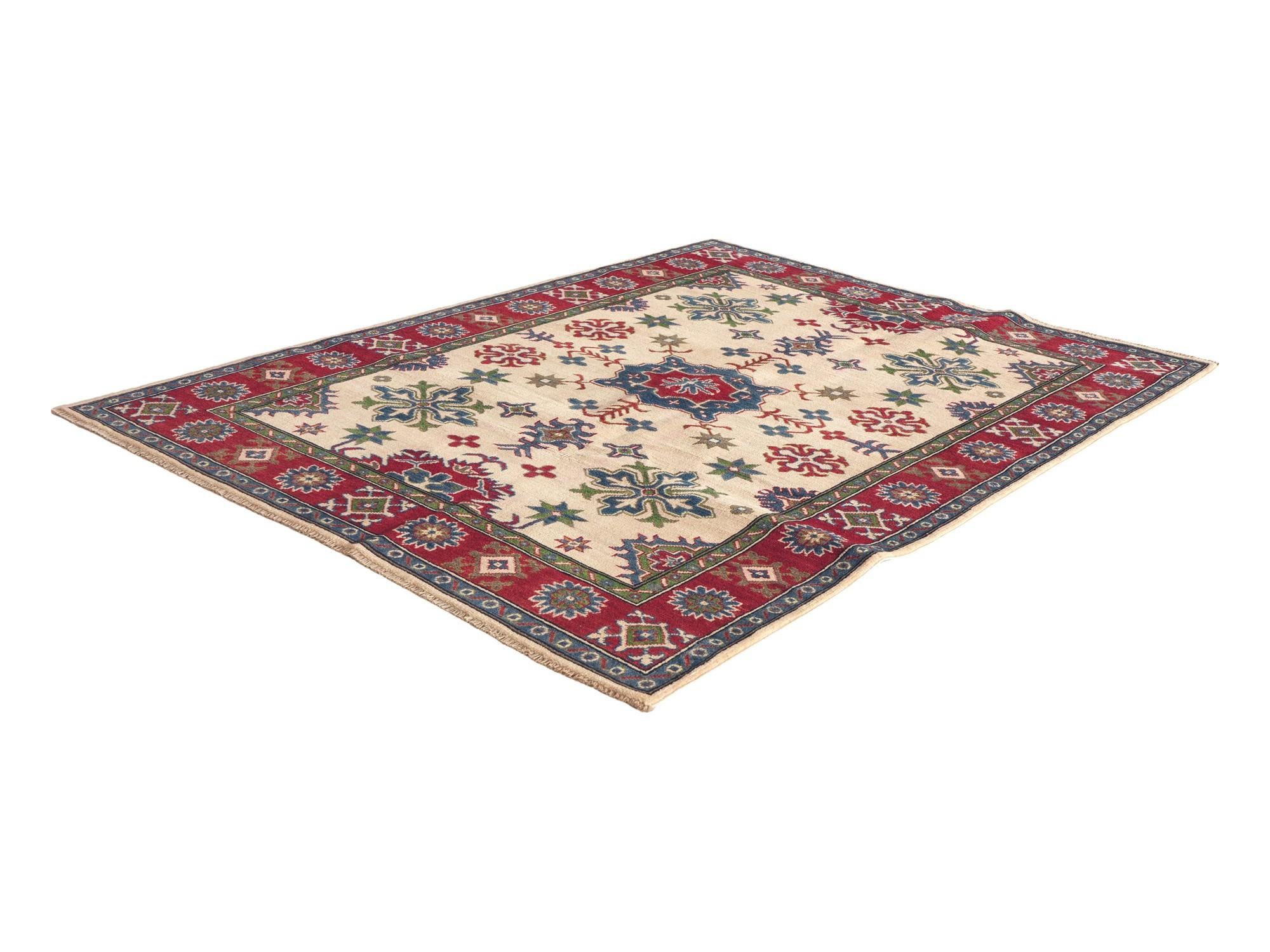 Detail image 4 of 10: 5' 1 x 6' 11 Hand Knotted Kazak Rug