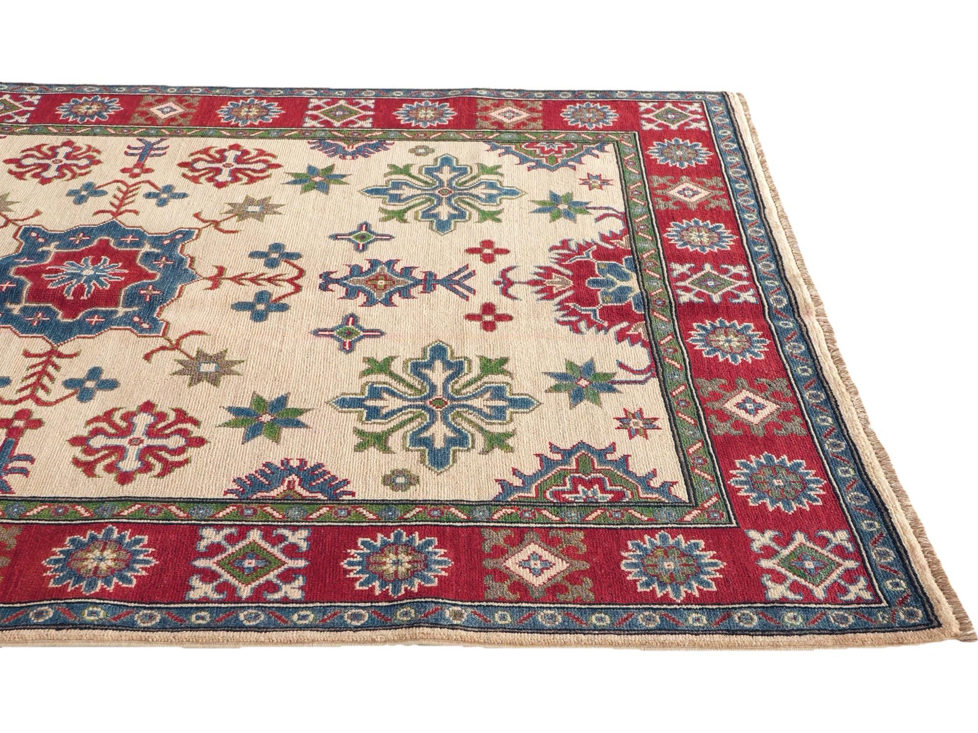 Detail image 6 of 10: 5' 1 x 6' 11 Hand Knotted Kazak Rug