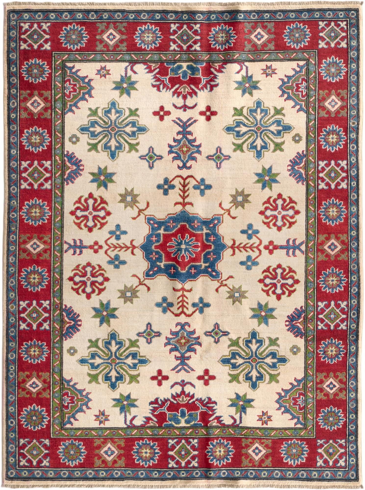 Detail image 2 of 10: 5' 1 x 6' 11 Hand Knotted Kazak Rug