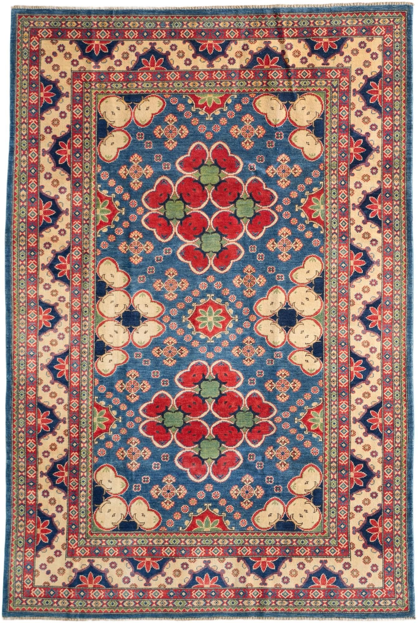 Detail image 2 of 10: 6' 4 x 9' 6 Hand Knotted Kazak Rug