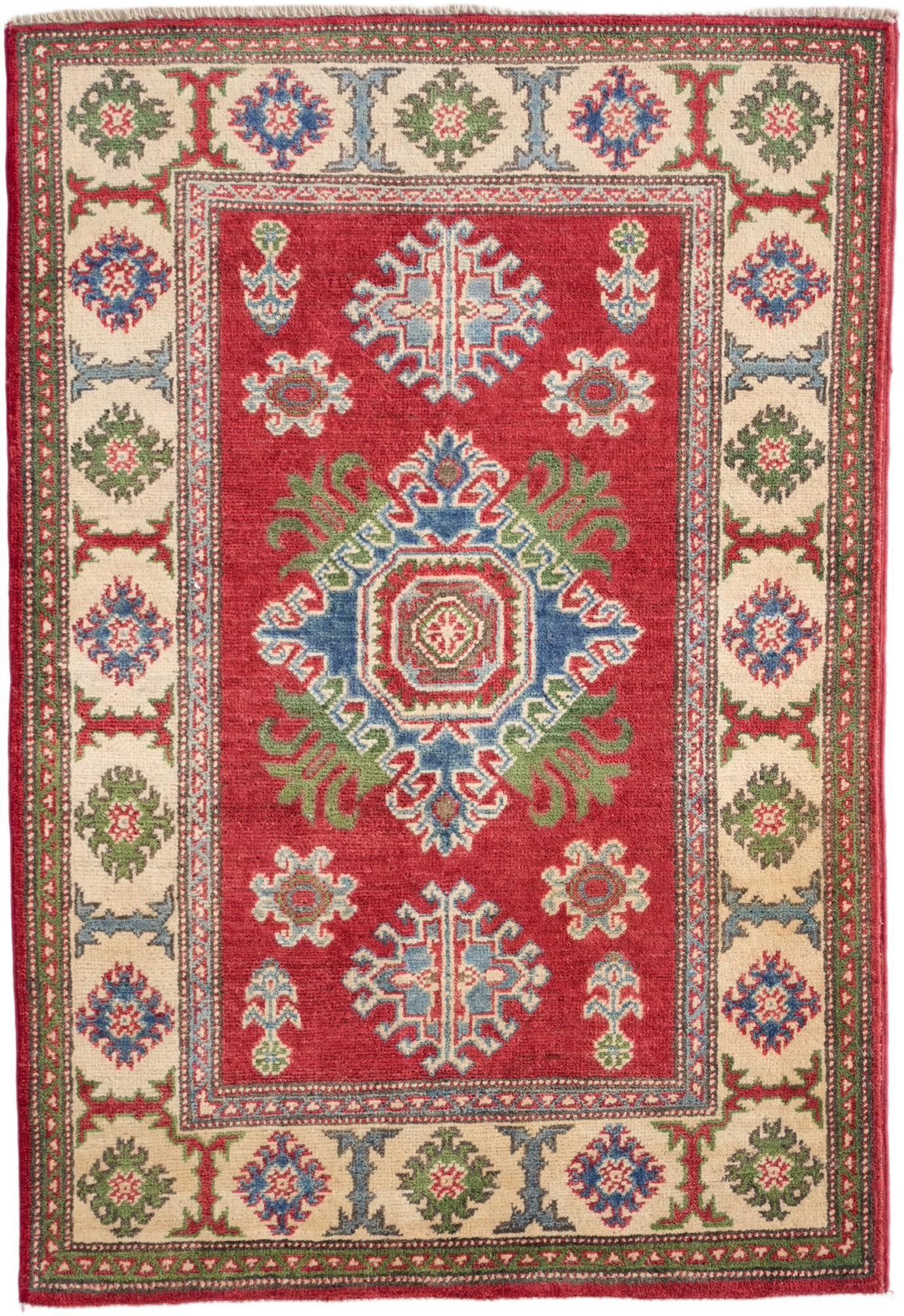 2' 9 x 4' Hand Knotted Kazak Rug