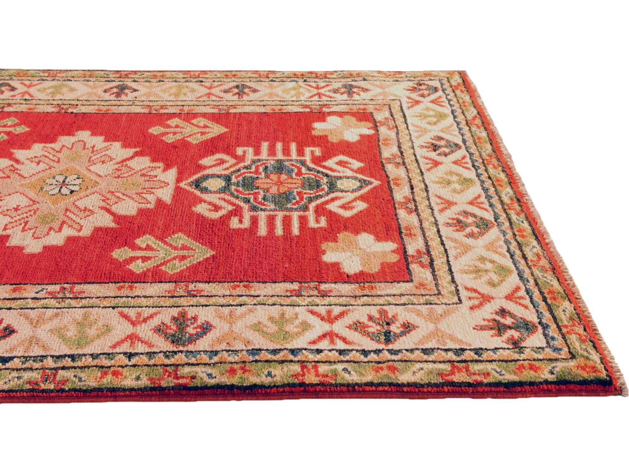 2' 6 x 4' Hand Knotted Kazak Rug