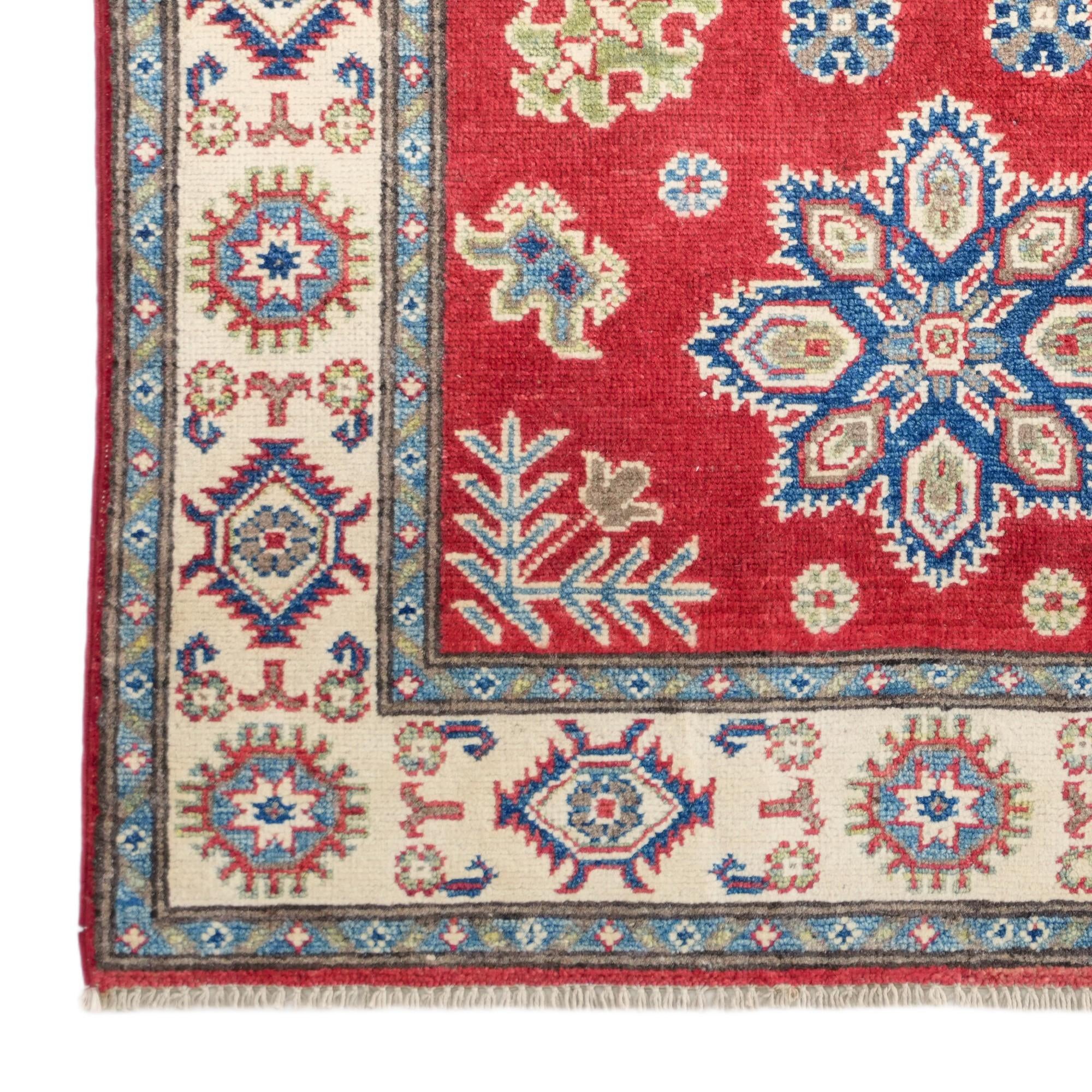 3' 3 x 4' 11 Hand Knotted Kazak Rug