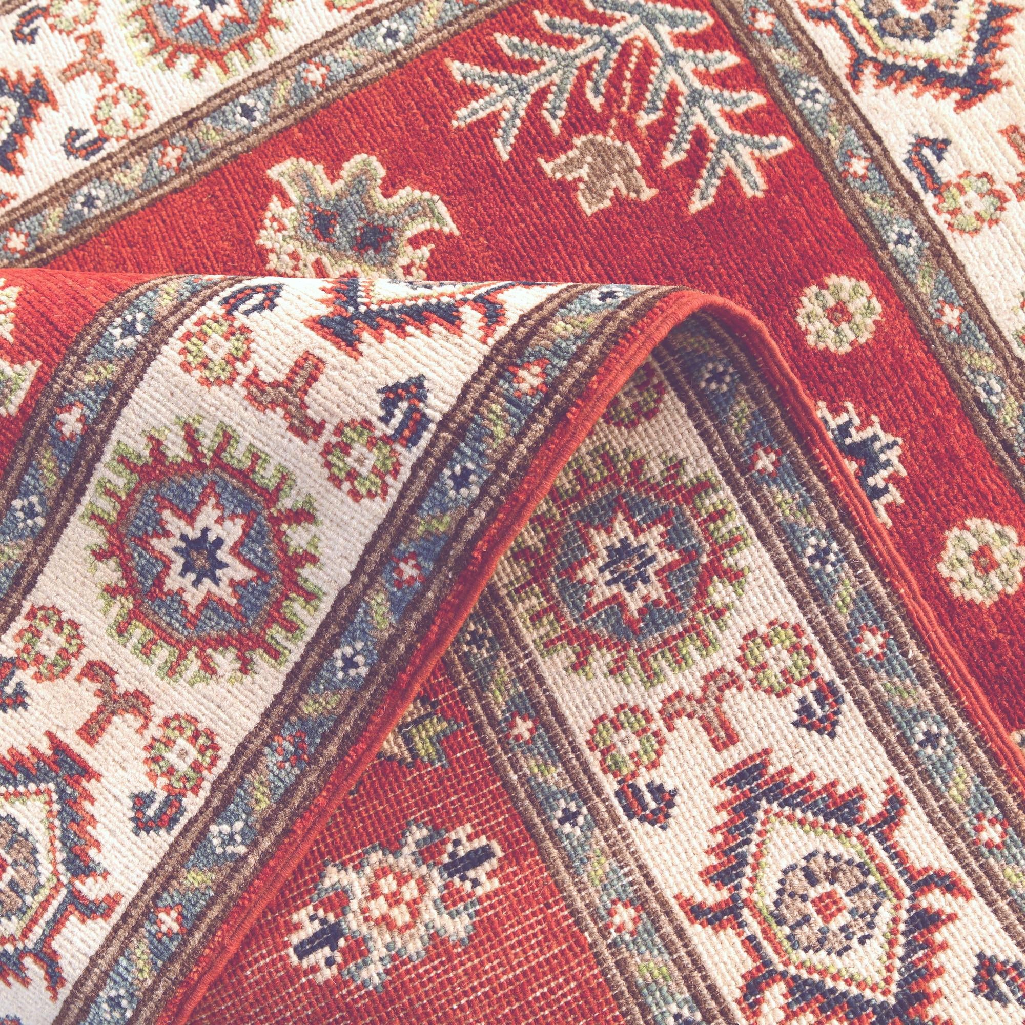 3' 3 x 4' 11 Hand Knotted Kazak Rug
