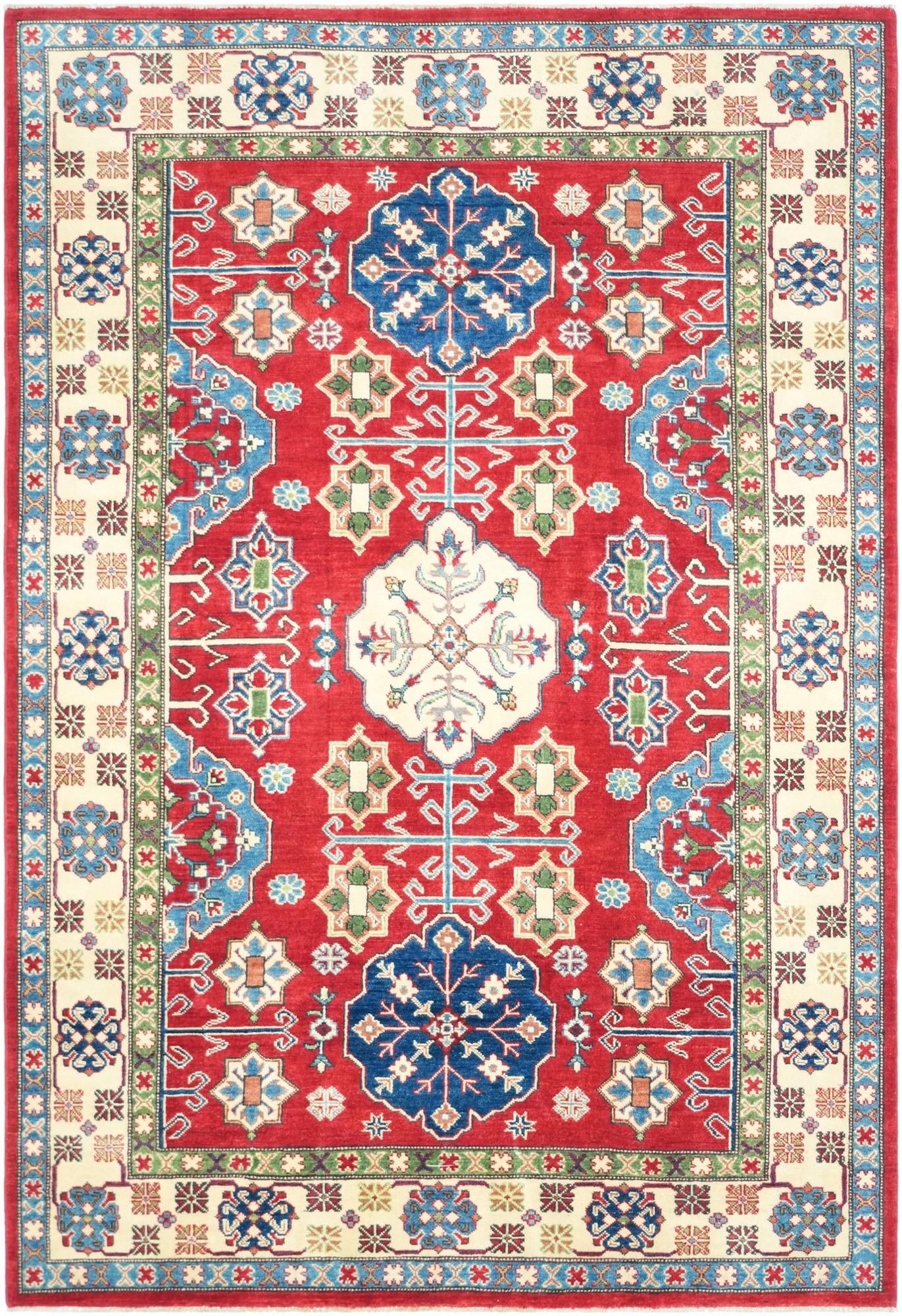 6' x 8' 9 Hand Knotted Kazak Rug