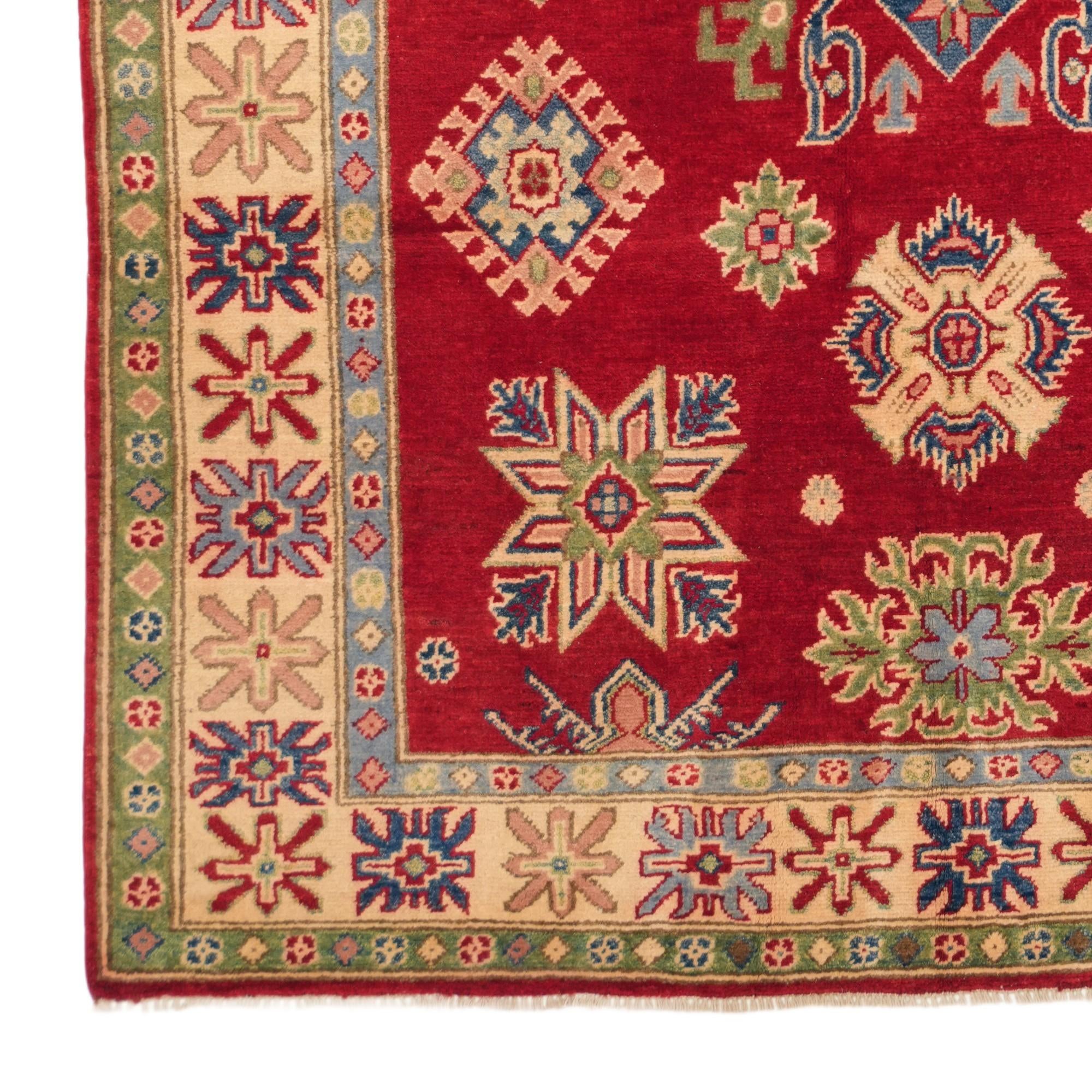 155cm x 205cm Hand Knotted Kazak Rug