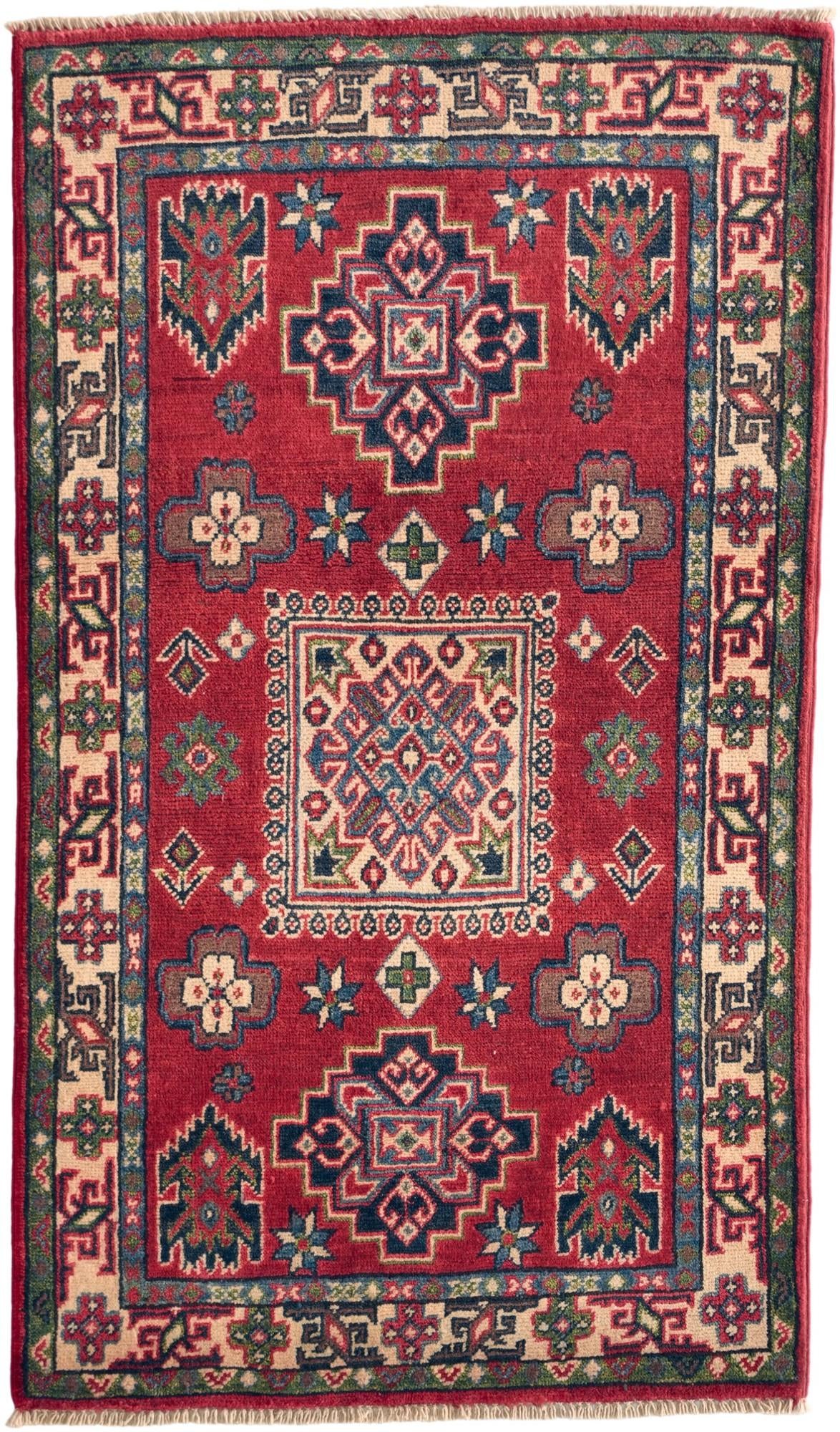 Detail image 2 of 9: 2' 7 x 4' 5 Hand Knotted Kazak Rug