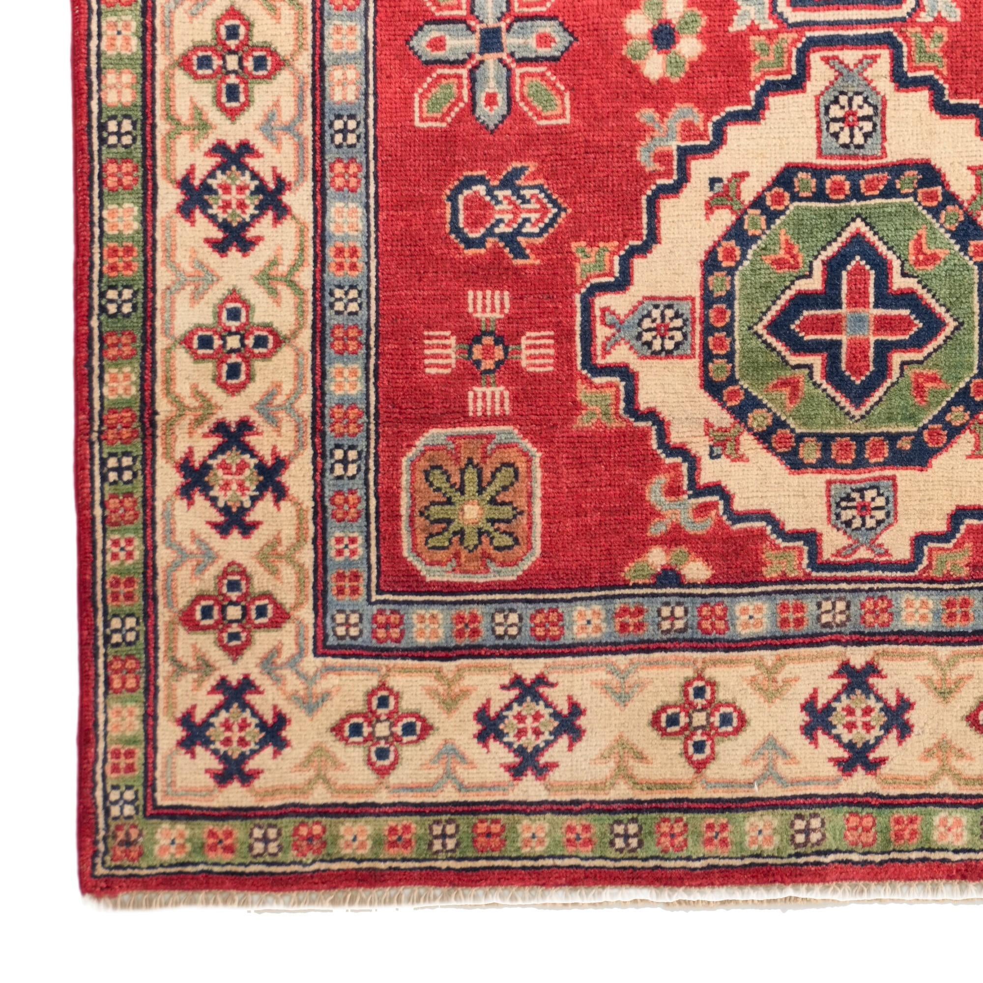 3' 11 x 6' Hand Knotted Kazak Rug