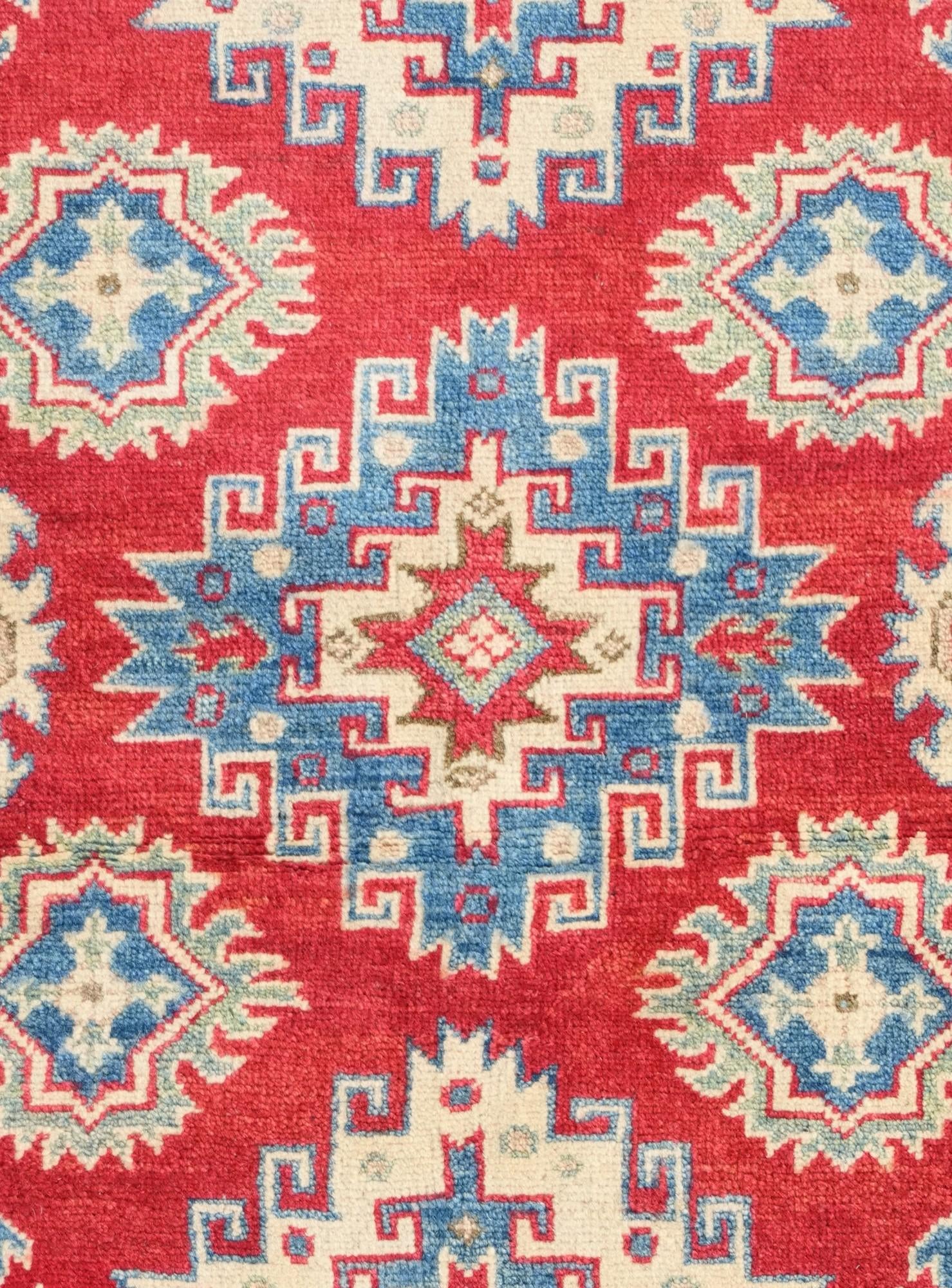 3' 5 x 4' 11 Hand Knotted Kazak Rug