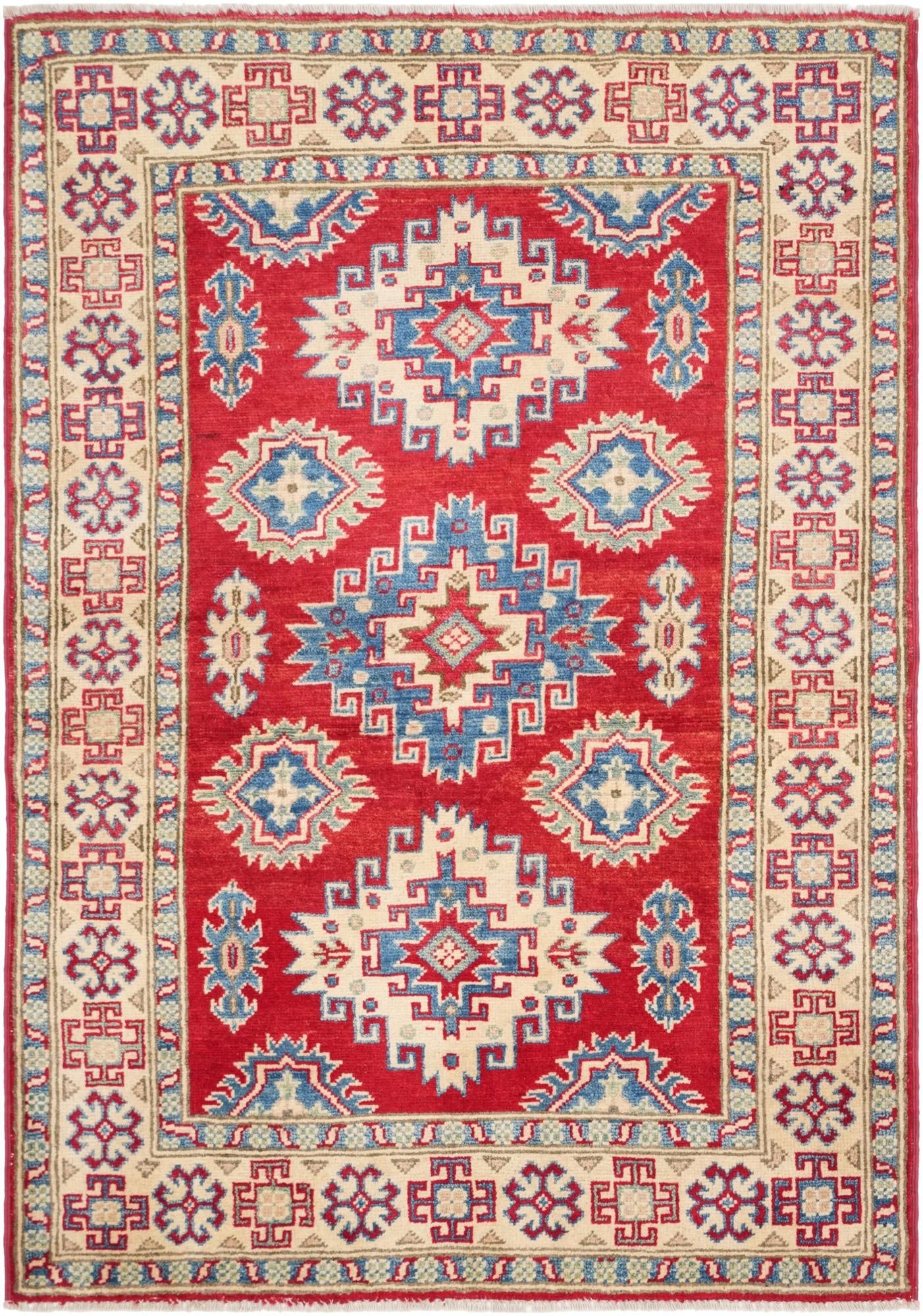 3' 5 x 4' 11 Hand Knotted Kazak Rug