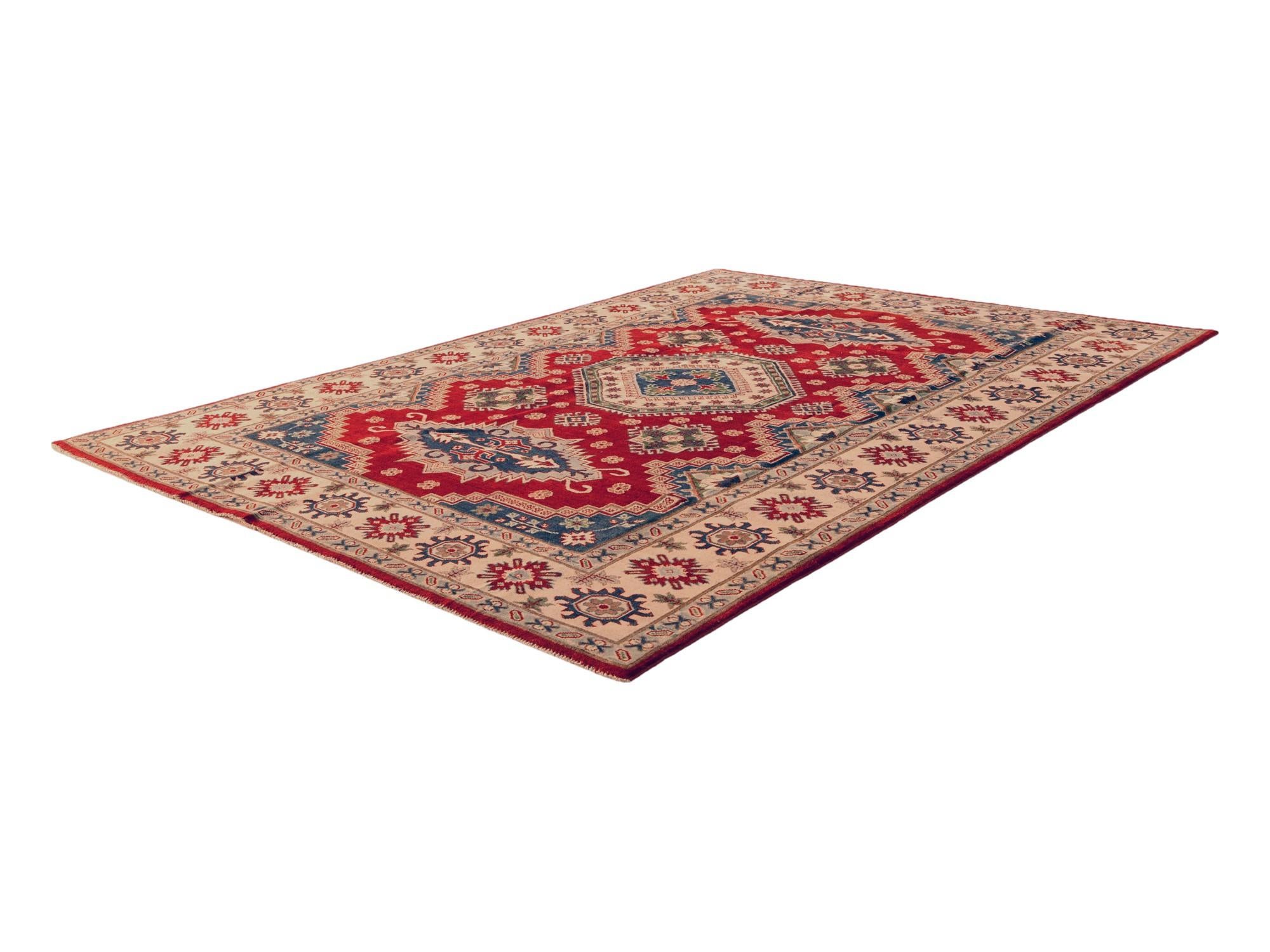 6' 8 x 9' 3 Hand Knotted Kazak Rug