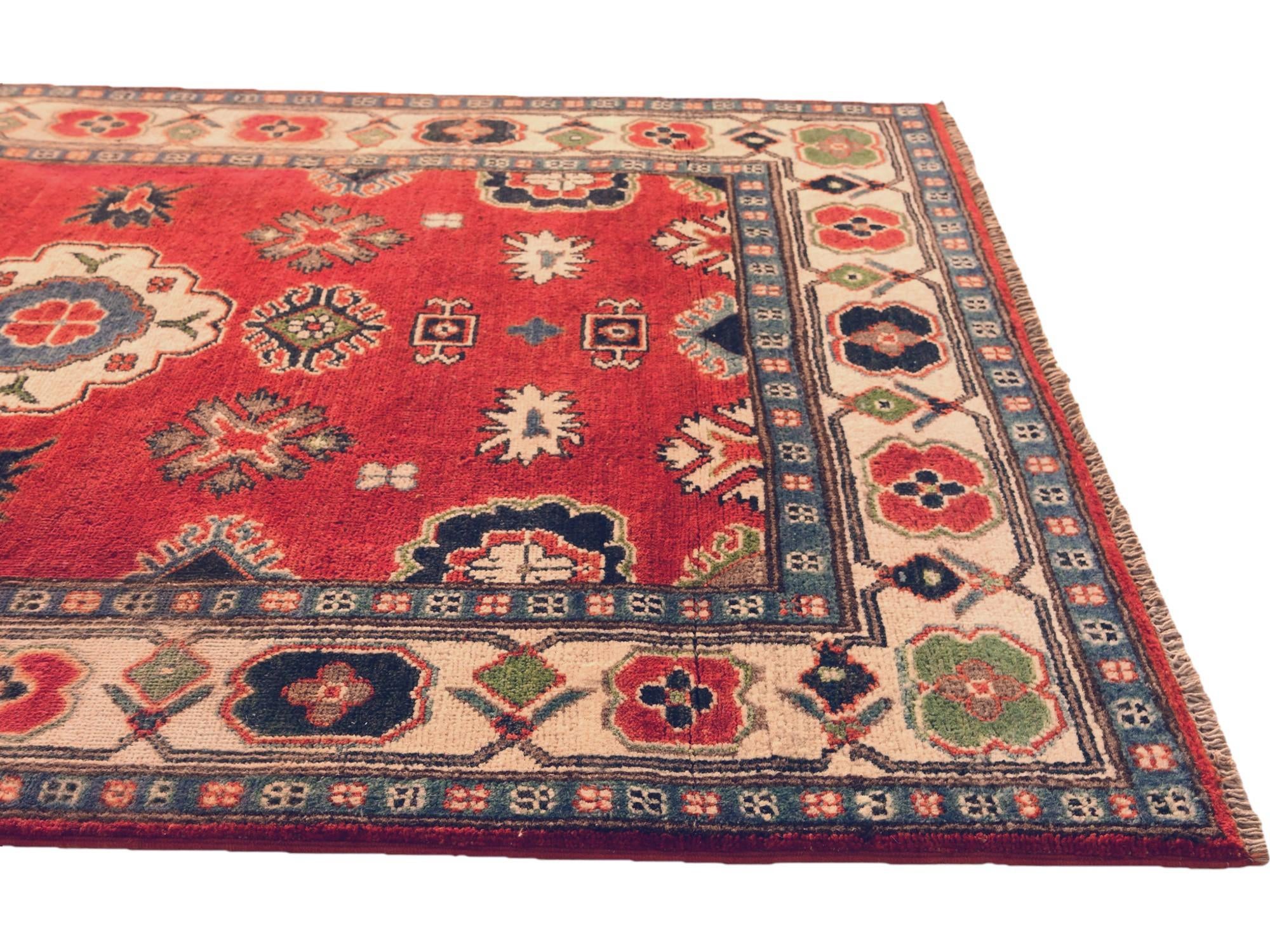 3' 11 x 5' 8 Hand Knotted Kazak Rug