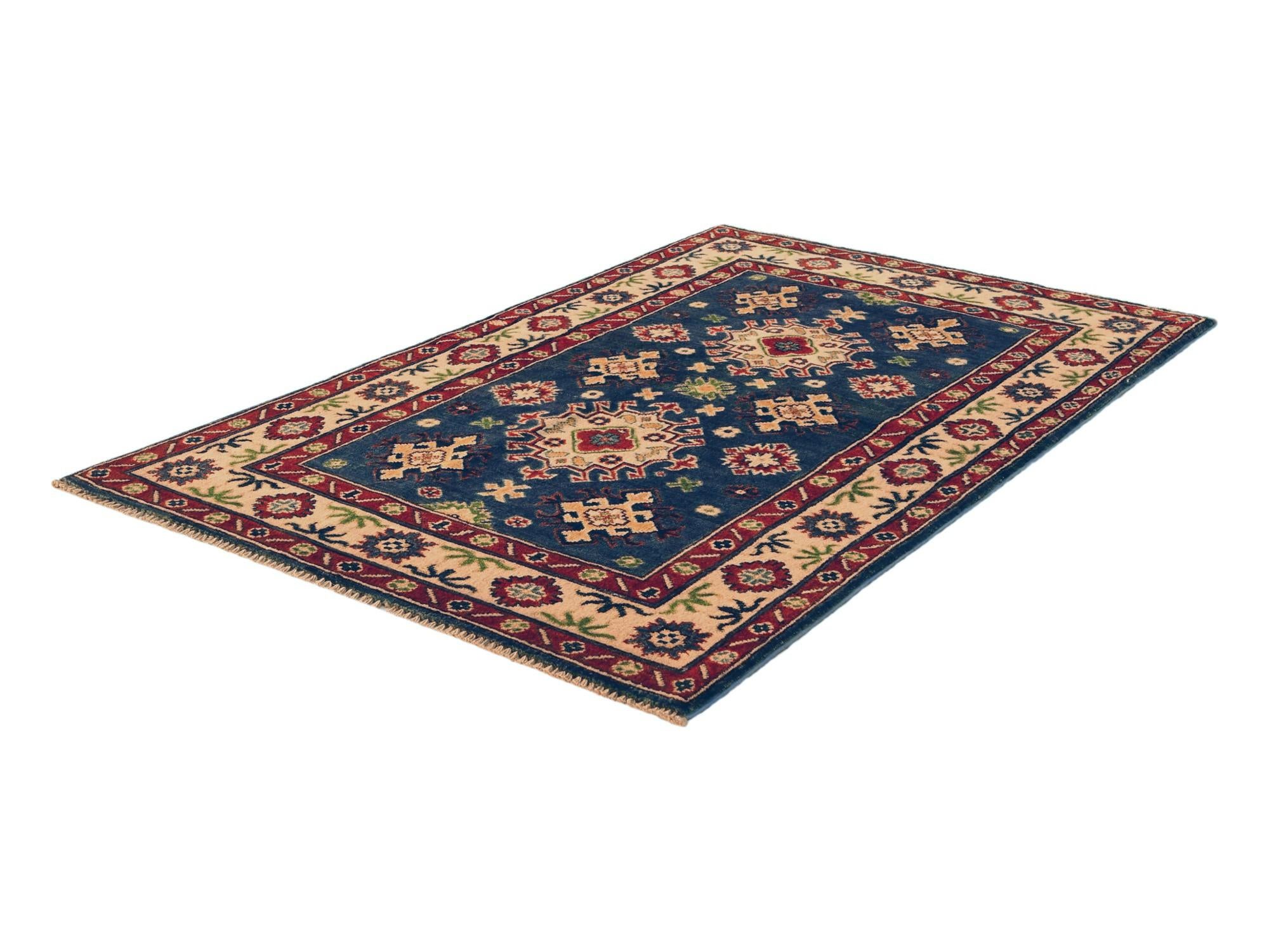 3' 4 x 5' 3 Hand Knotted Kazak Rug