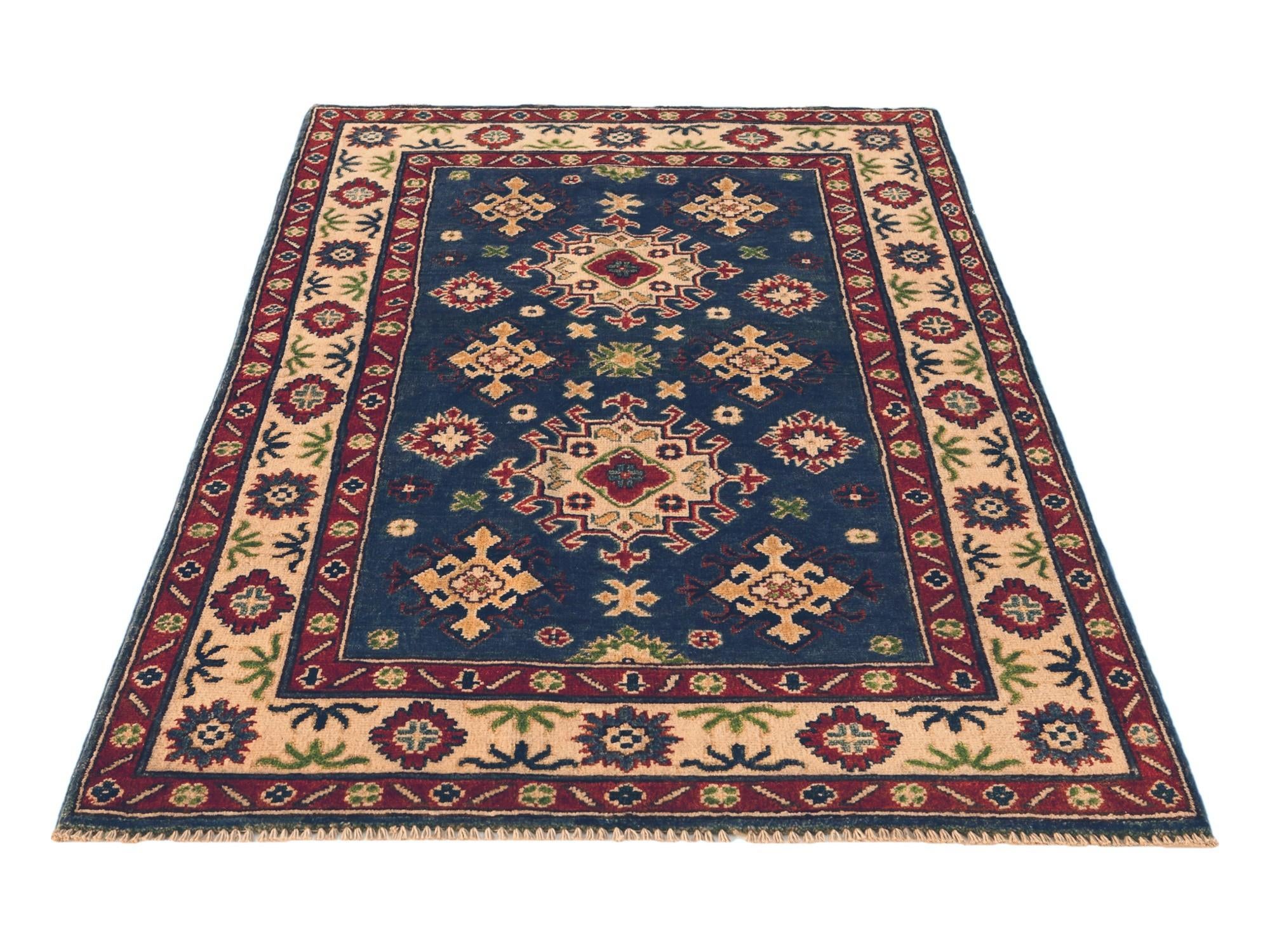3' 4 x 5' 3 Hand Knotted Kazak Rug