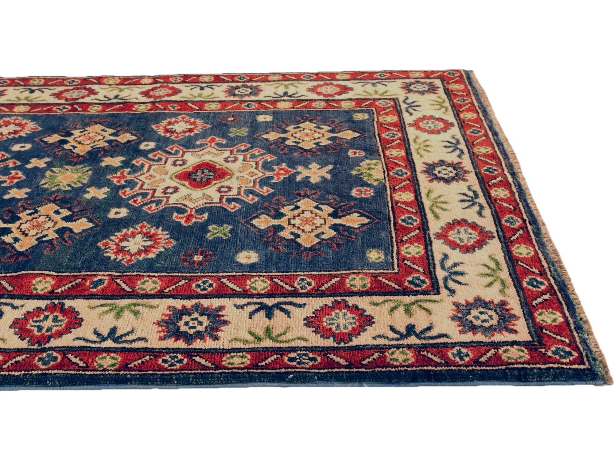 3' 4 x 5' 3 Hand Knotted Kazak Rug
