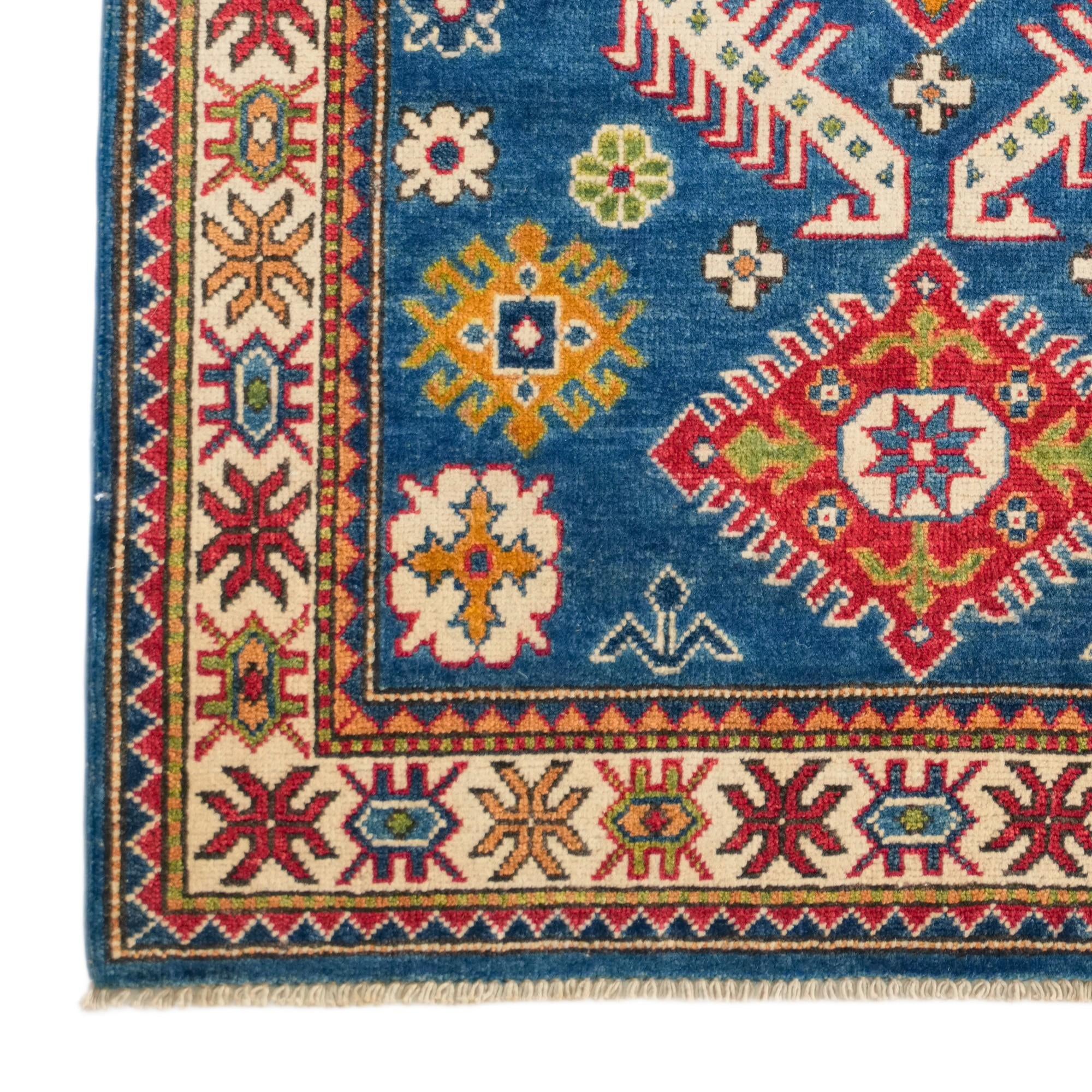 3' 3 x 4' 11 Hand Knotted Kazak Rug