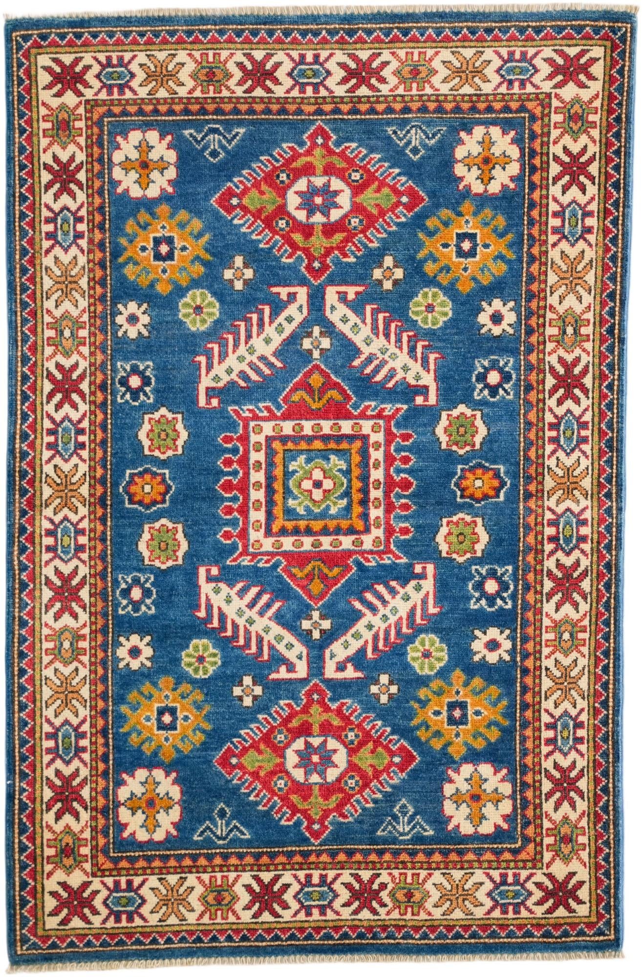 3' 3 x 4' 11 Hand Knotted Kazak Rug