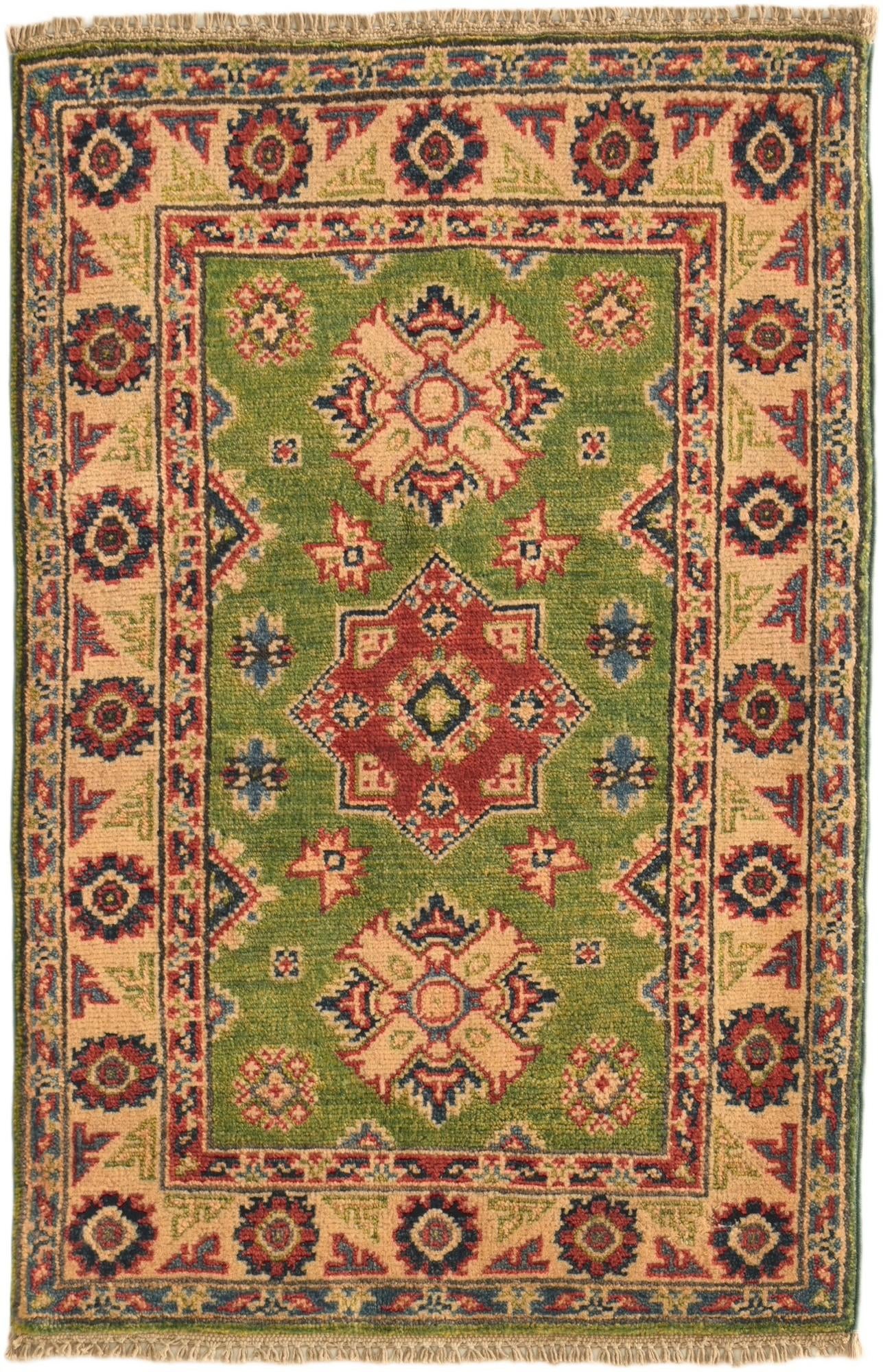 2' x 3' 1 Hand Knotted Kazak Rug
