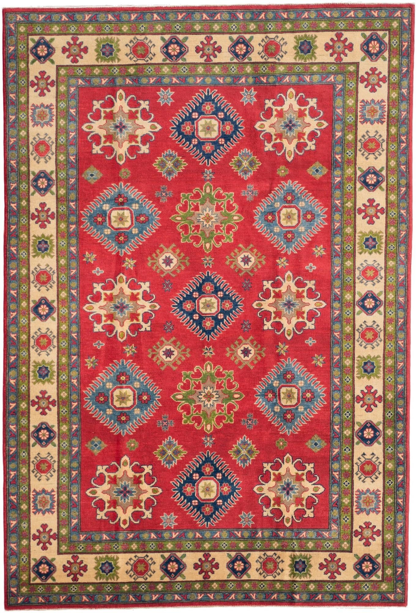 6' 8 x 9' 10 Hand Knotted Kazak Rug