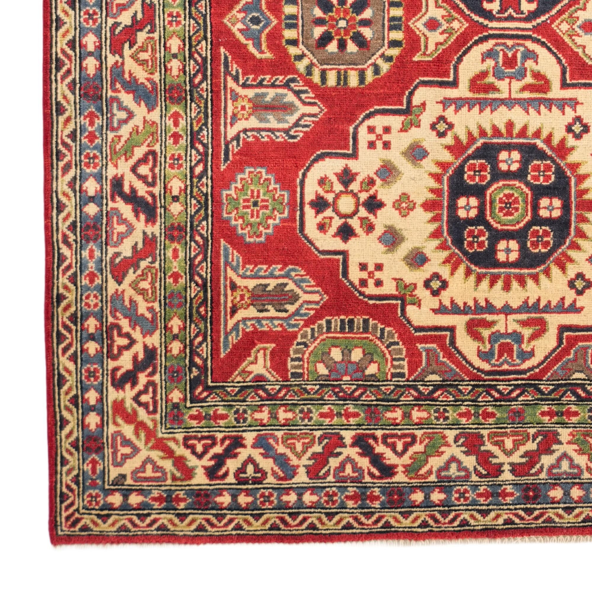 5' 1 x 7' 3 Hand Knotted Kazak Rug