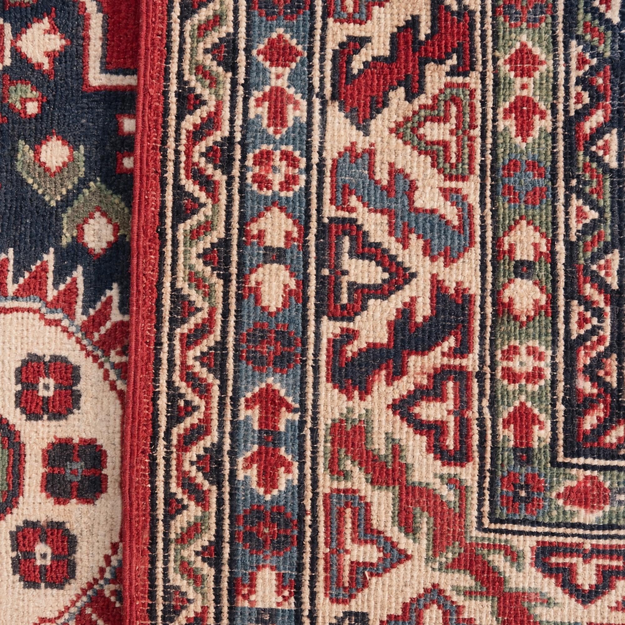 5' 1 x 7' 3 Hand Knotted Kazak Rug