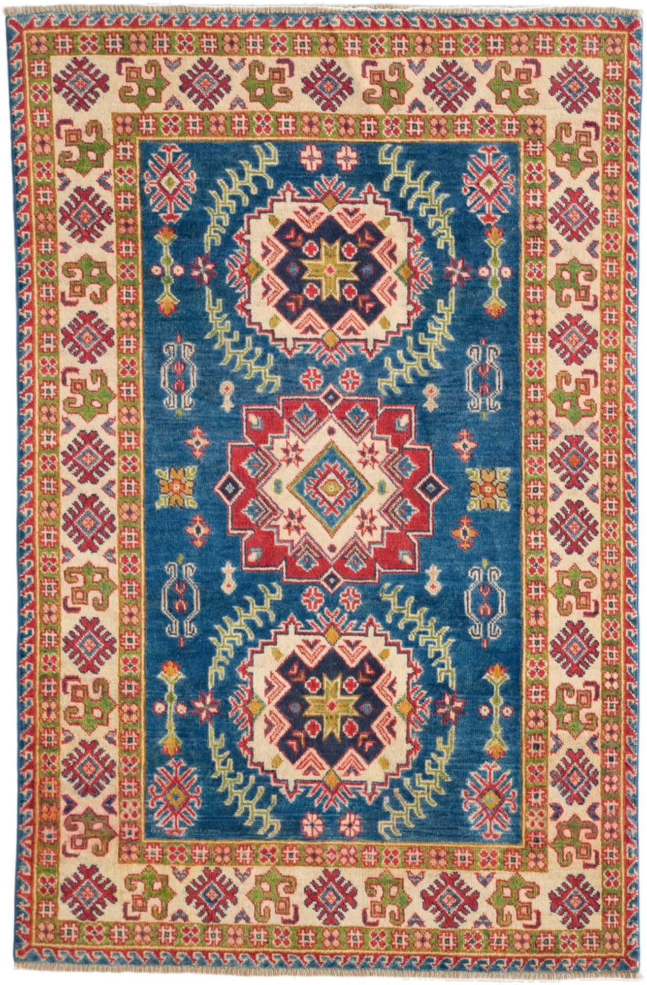 3' 11 x 6' Hand Knotted Kazak Rug