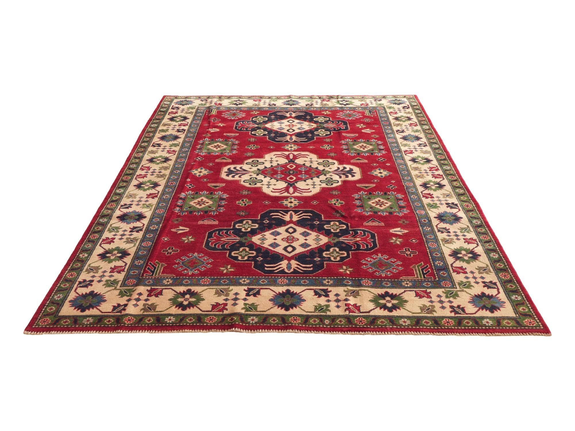 Detail image 5 of 10: 6' 6 x 9' 6 Hand Knotted Kazak Rug