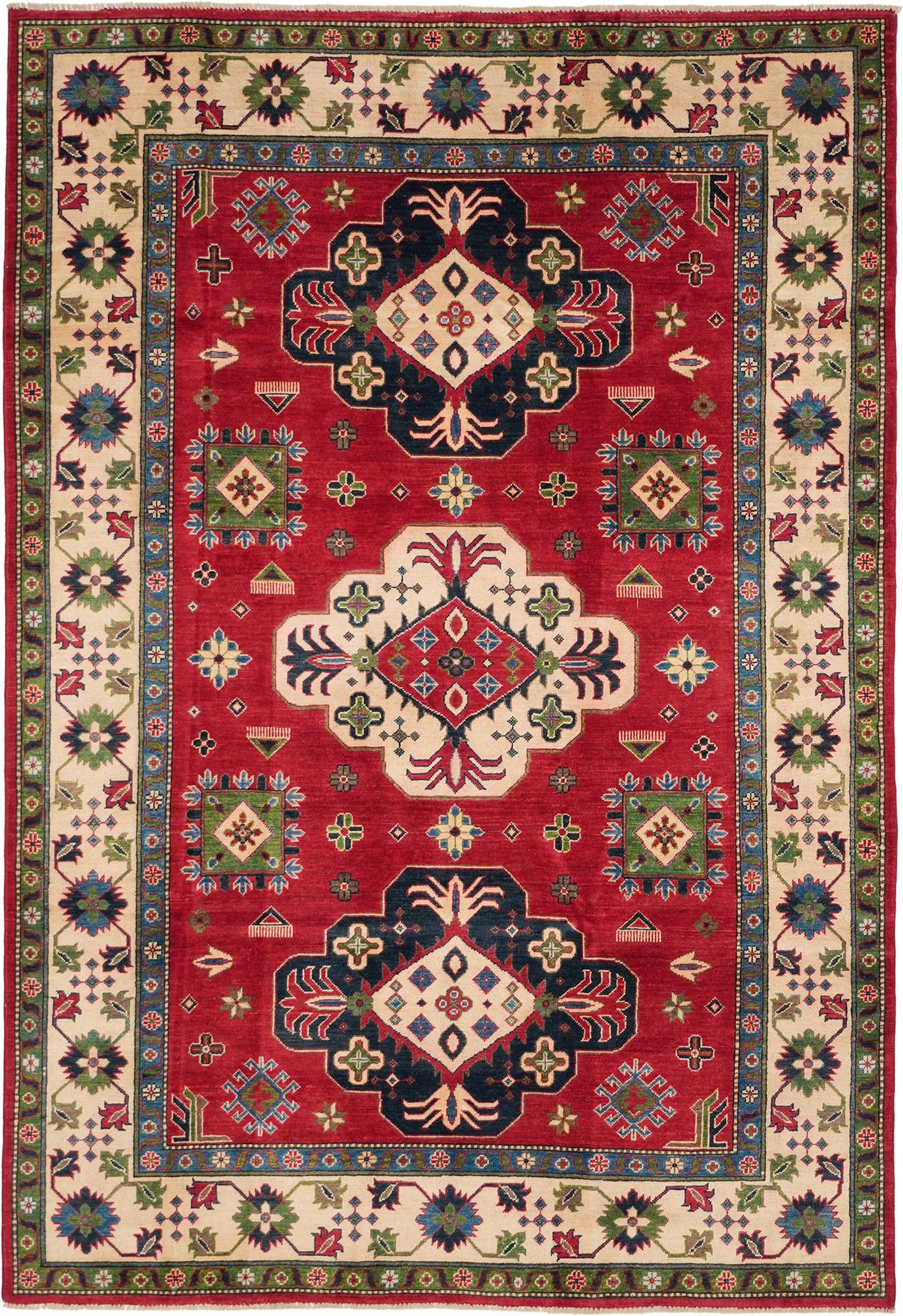 Detail image 2 of 10: 6' 6 x 9' 6 Hand Knotted Kazak Rug