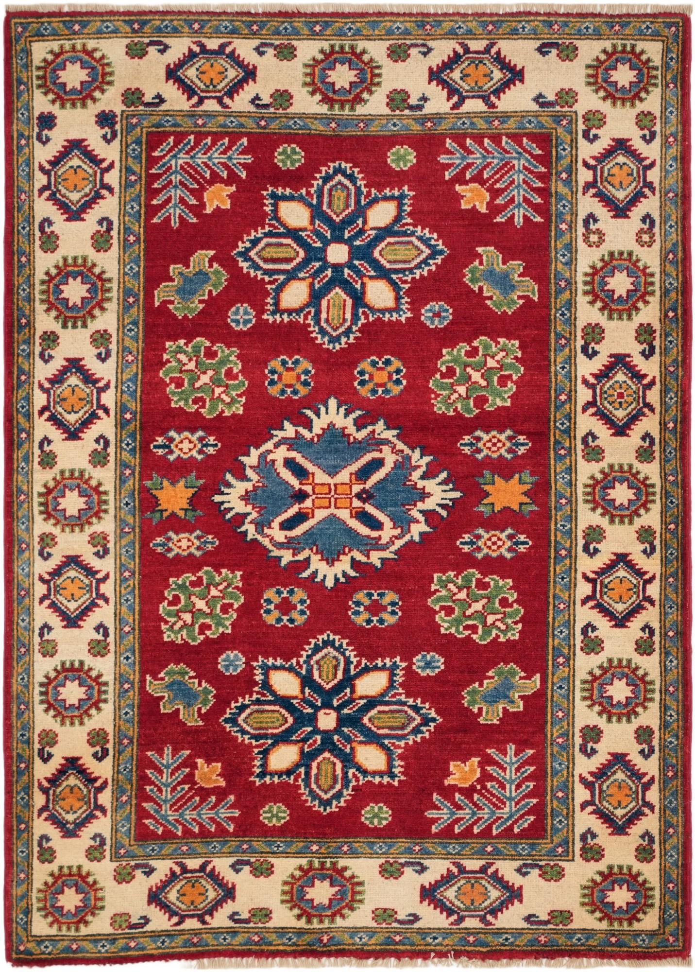 3' 3 x 4' 7 Hand Knotted Kazak Rug