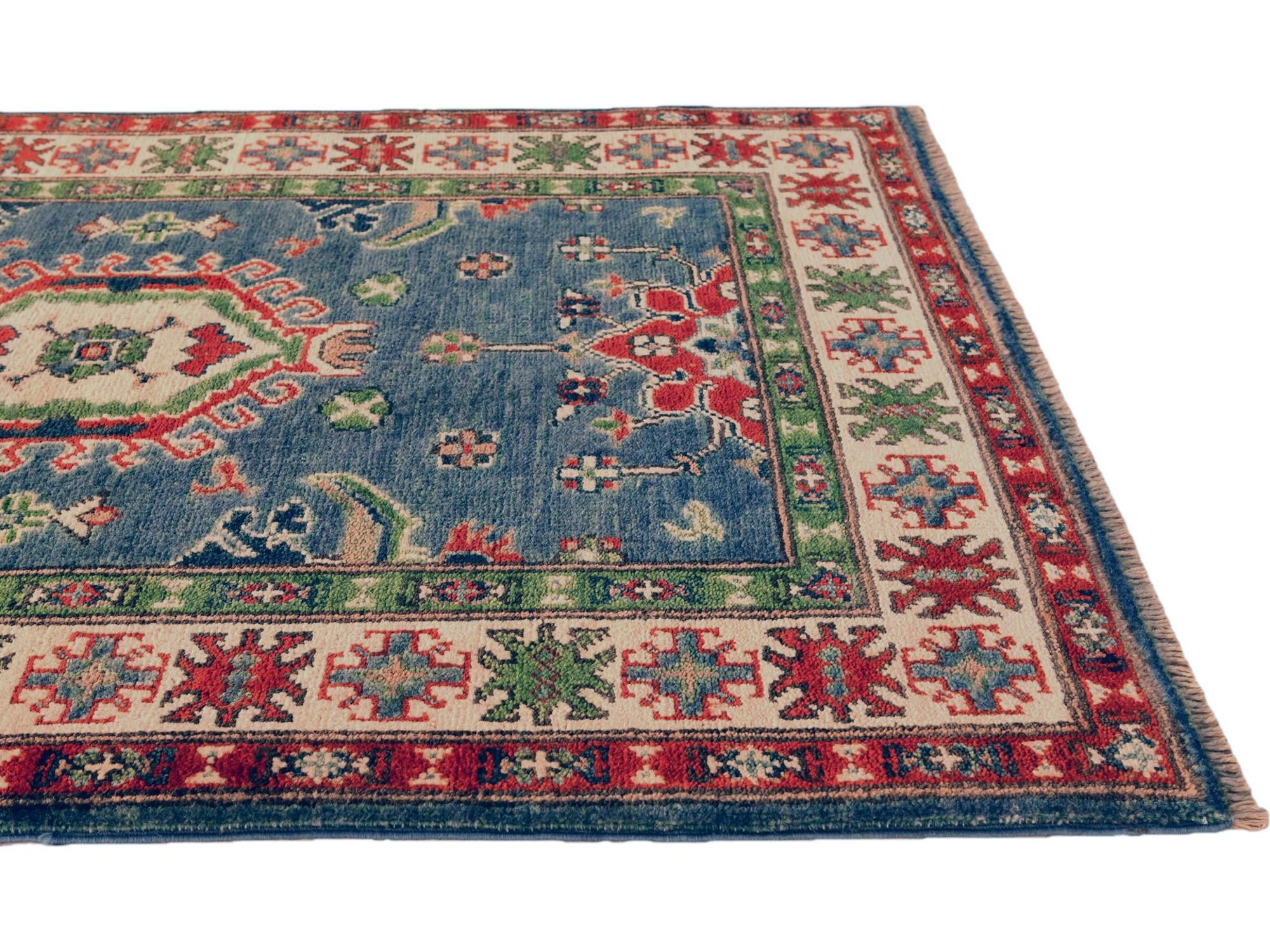 2' 9 x 4' Hand Knotted Kazak Rug