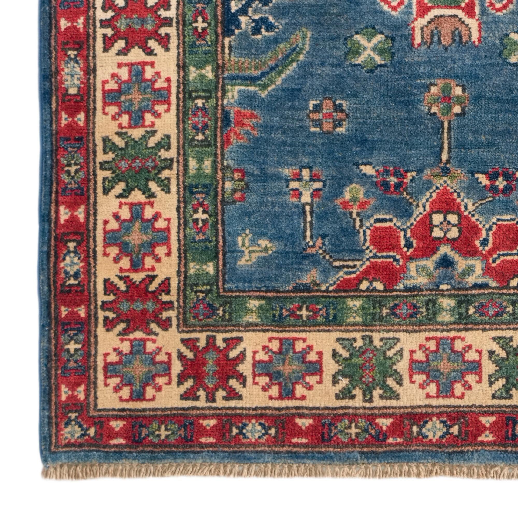 2' 9 x 4' Hand Knotted Kazak Rug