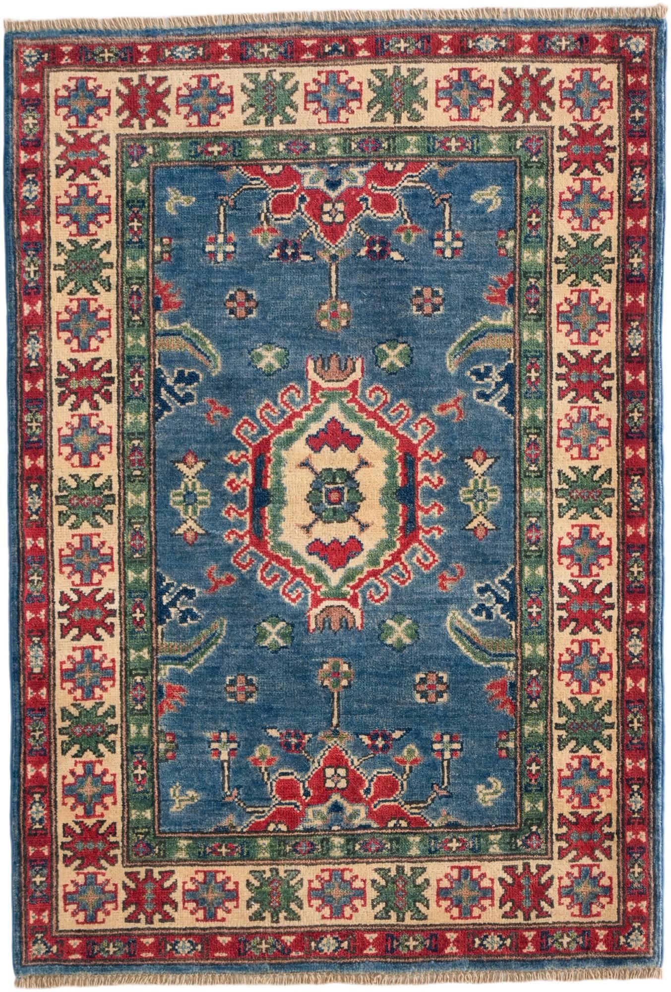 2' 9 x 4' Hand Knotted Kazak Rug