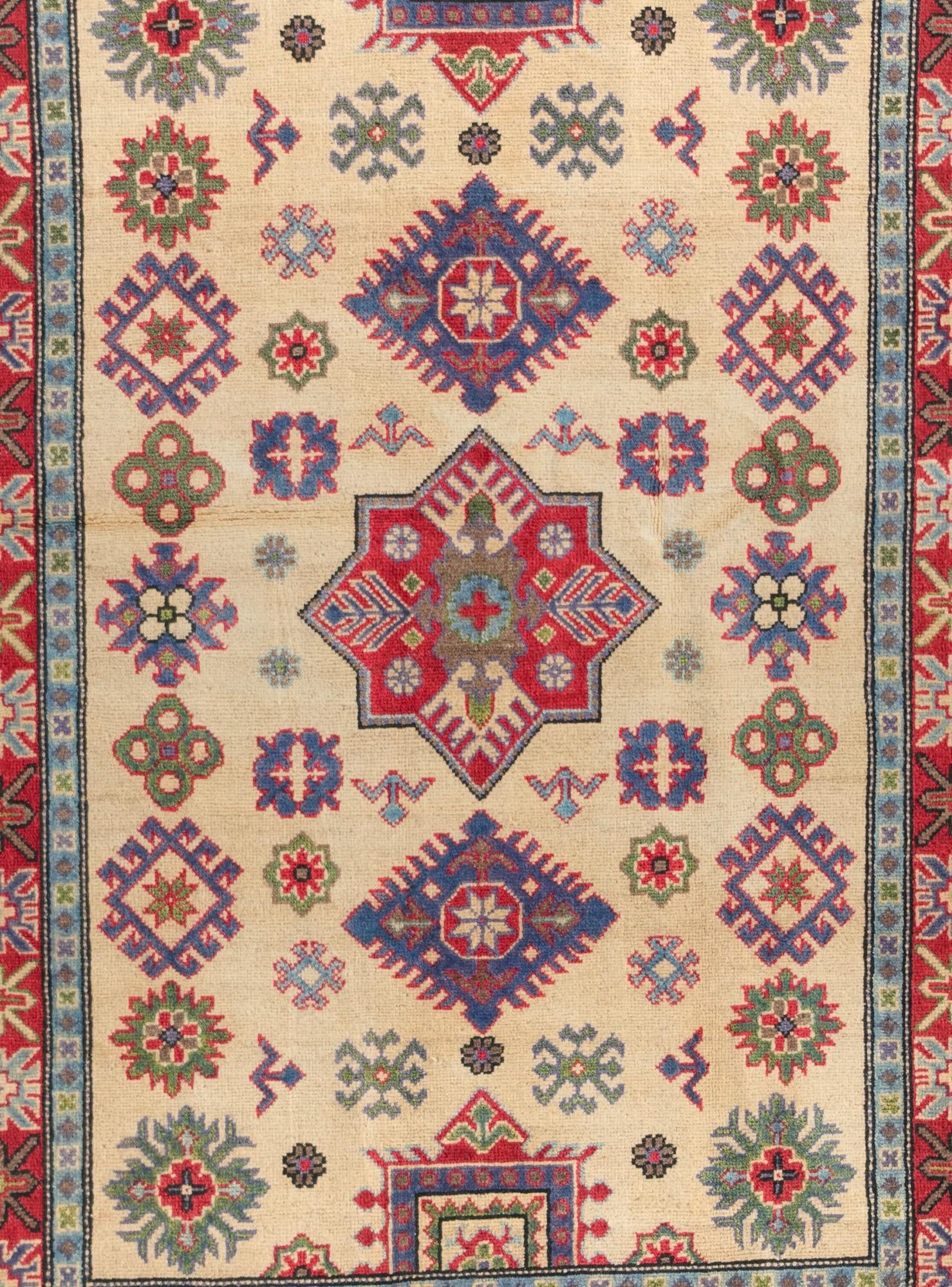 3' 10 x 5' 10 Hand Knotted Kazak Rug