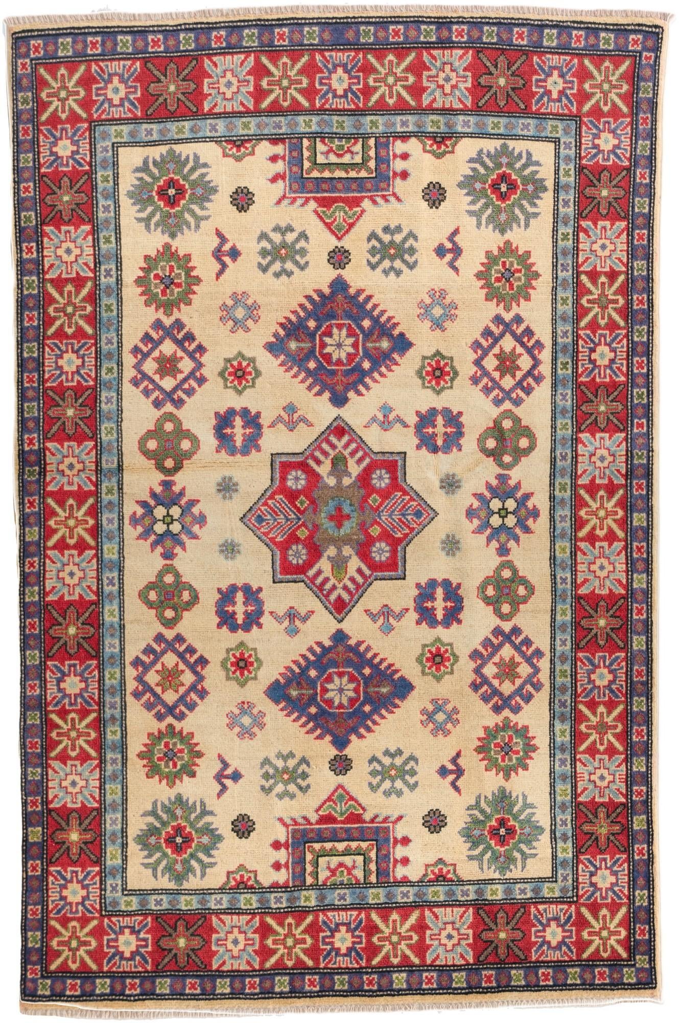 3' 10 x 5' 10 Hand Knotted Kazak Rug