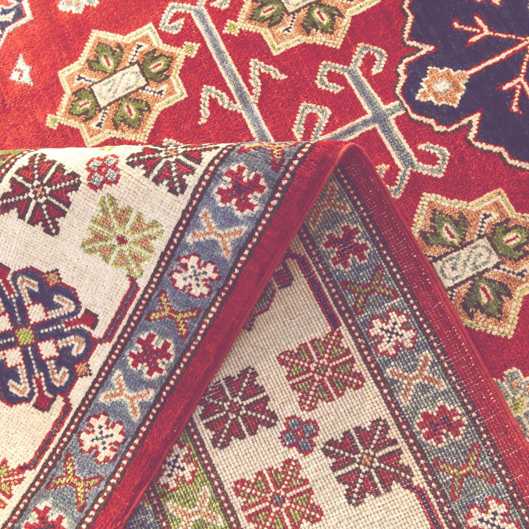 6' 3 x 9' 1 Hand Knotted Kazak Rug