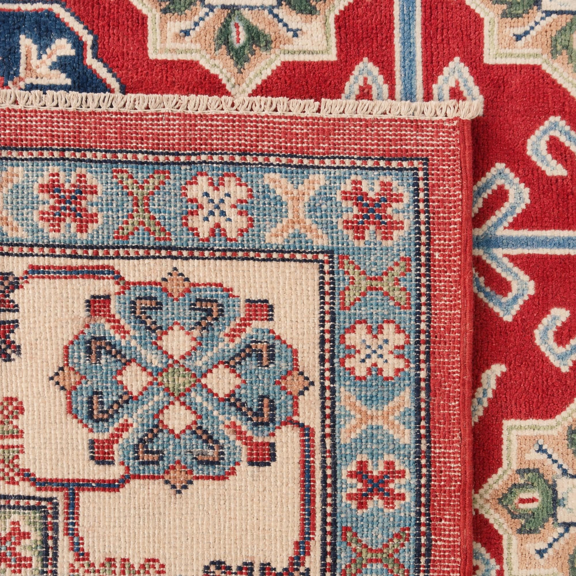 6' 3 x 9' 1 Hand Knotted Kazak Rug