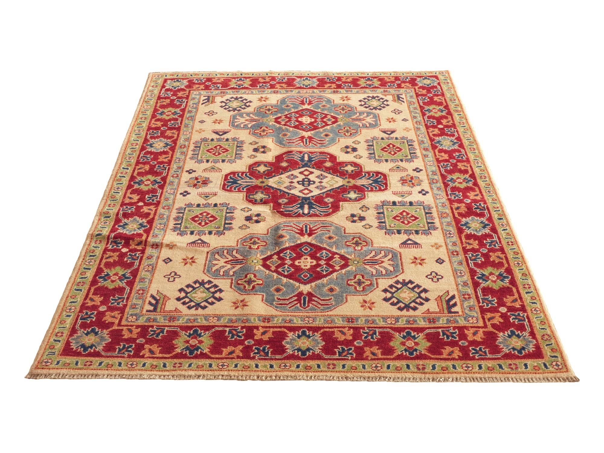 Detail image 5 of 12: 4' 10 x 7' 5 Hand Knotted Kazak Rug