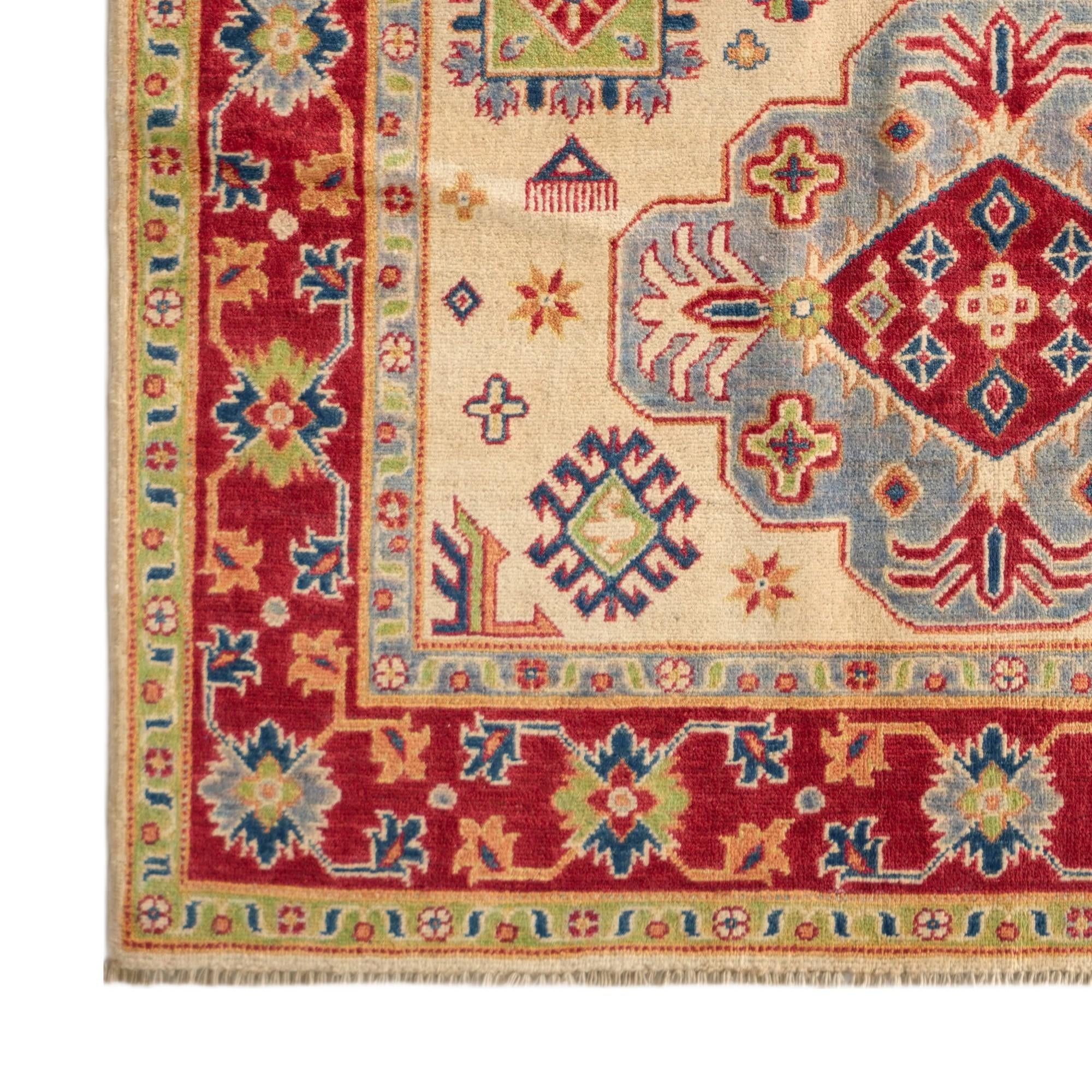 Detail image 7 of 12: 4' 10 x 7' 5 Hand Knotted Kazak Rug